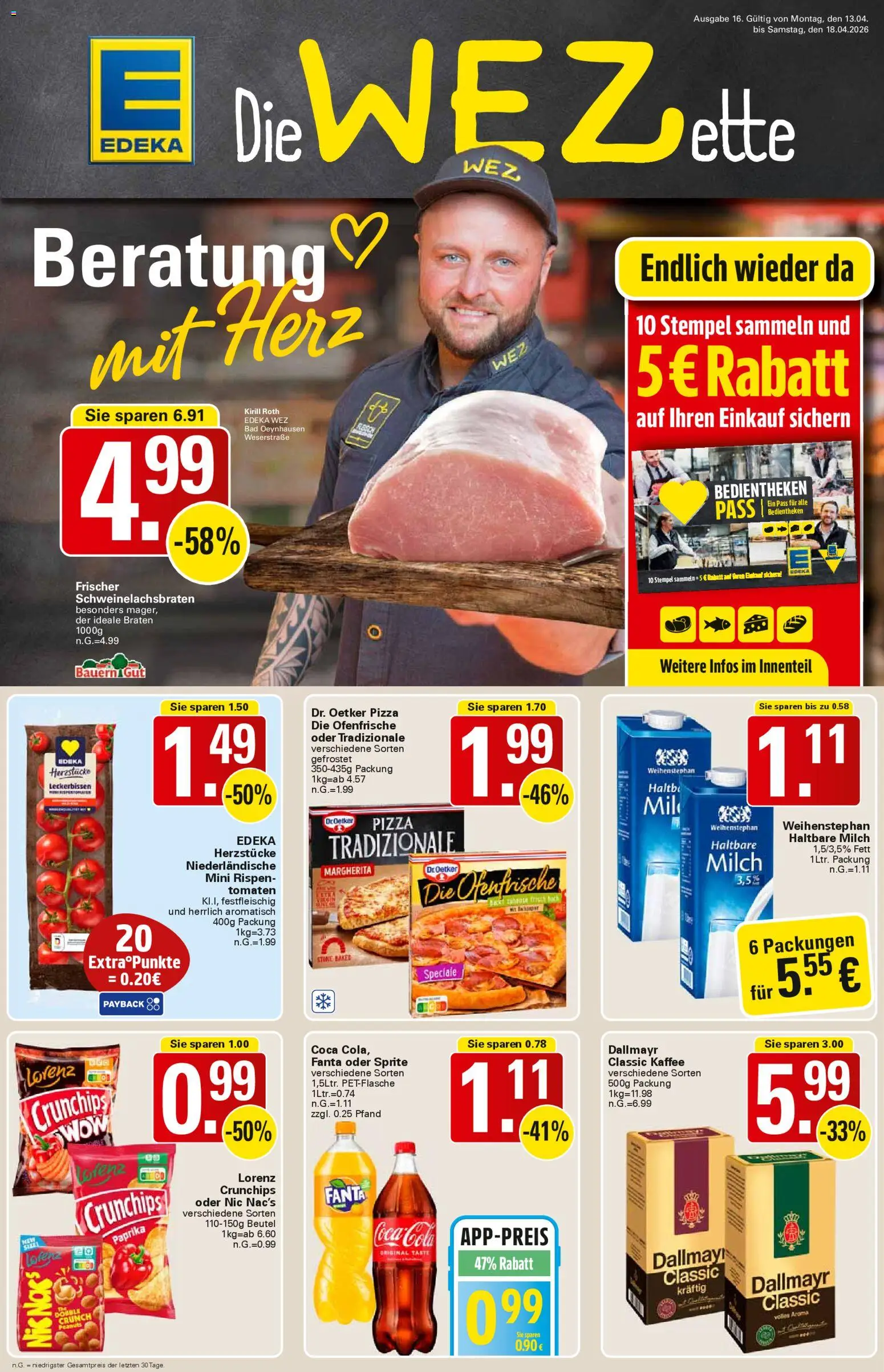 Vorschau von dem Prospekt des Geschäftes WEZ, gültig ab dem 13.04.2026