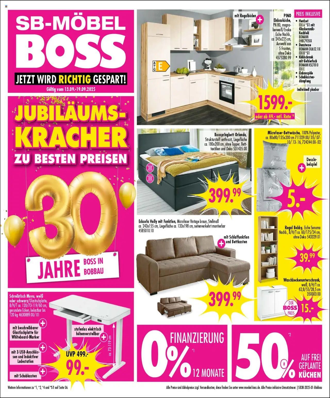 SB Möbel Boss Prospekt Bobbau (vom 13.09.2025 - 19.09.2025)