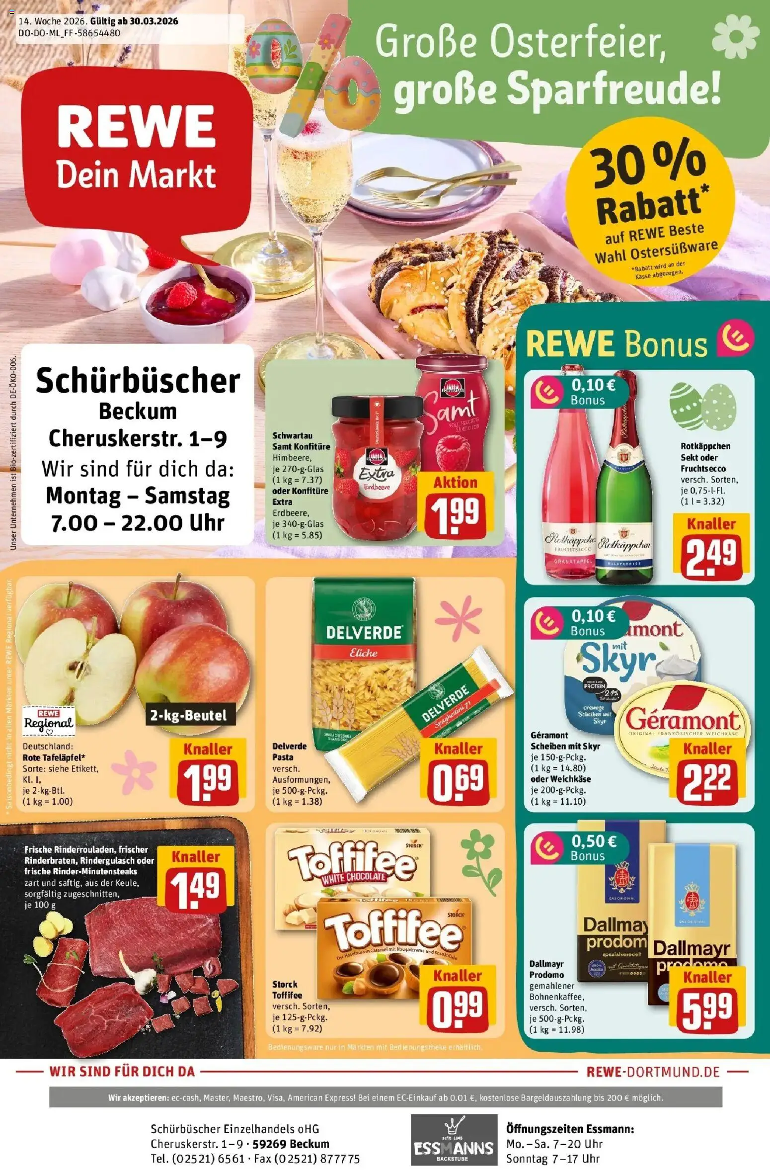 Vorschau von dem Prospekt des Geschäftes Rewe, gültig ab dem 30.03.2026