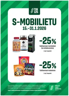 Kaupan S-market S-mobiilietu esikatselu, voimassa 15/01/2026