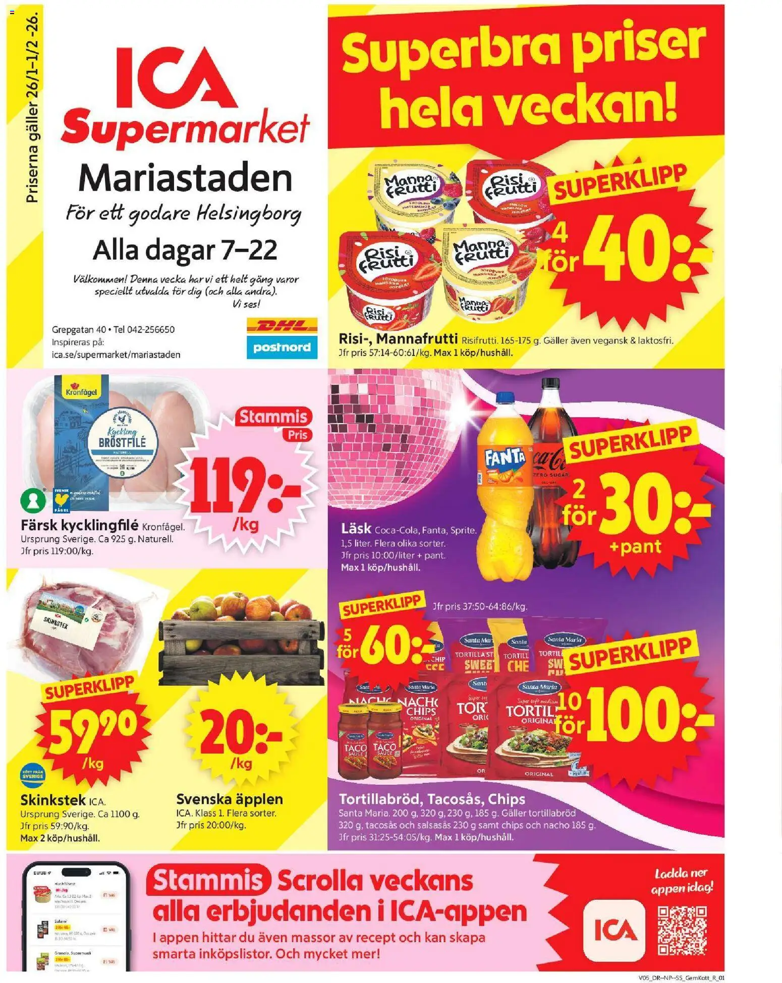 Förhandsgranska reklamblad Helsingborg från butik ICA Supermarket gäller från 26/01/2026