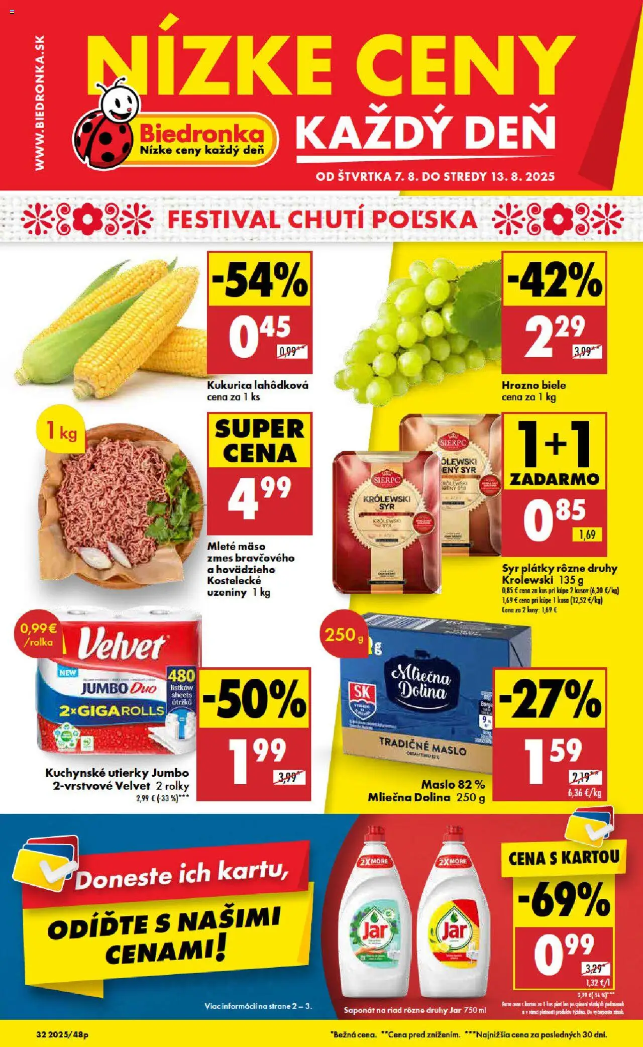 Biedronka Leták (07.08. - 13.08.2025) - Akčná ponuka