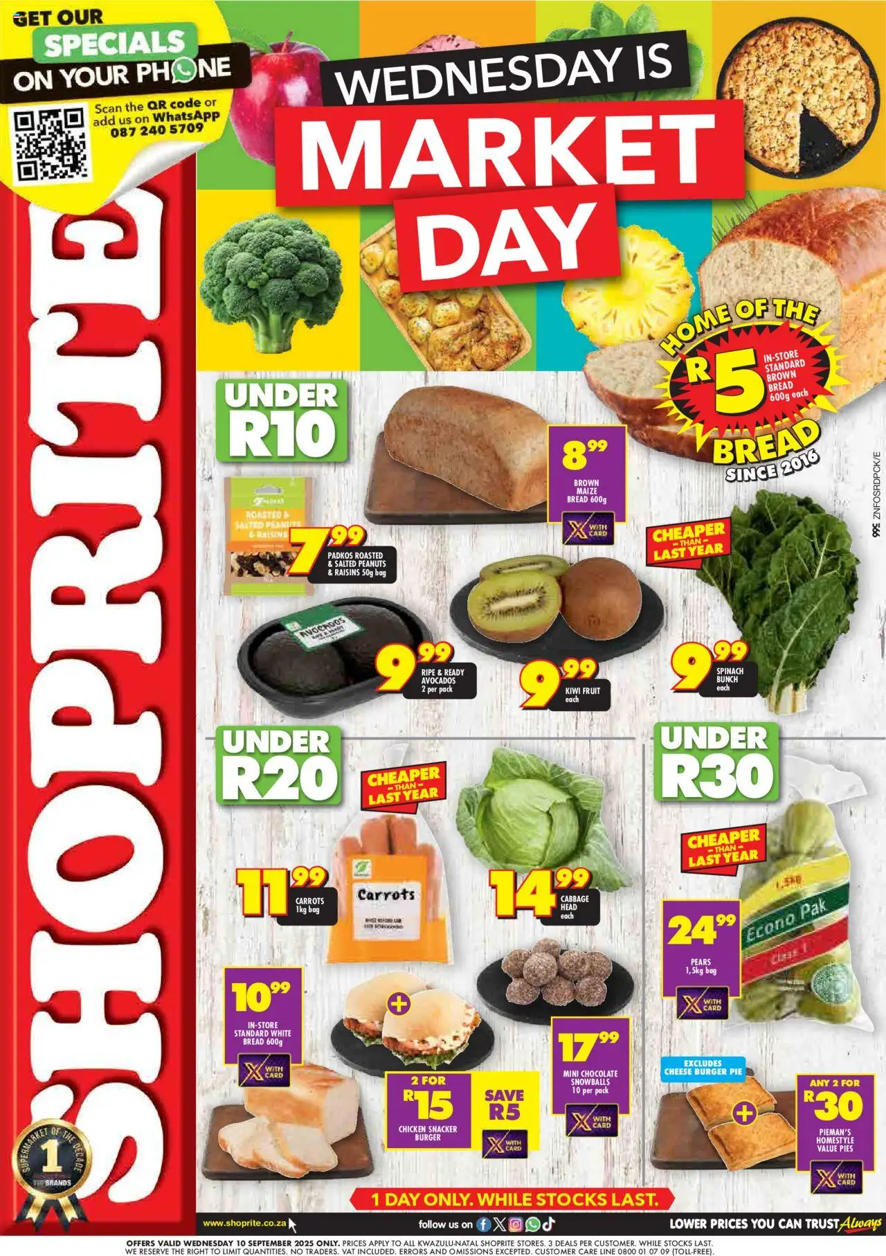 Shoprite KwaZulu-Natal - Market Day Deals 10/09 - 10/09/2025 >> Catalogue