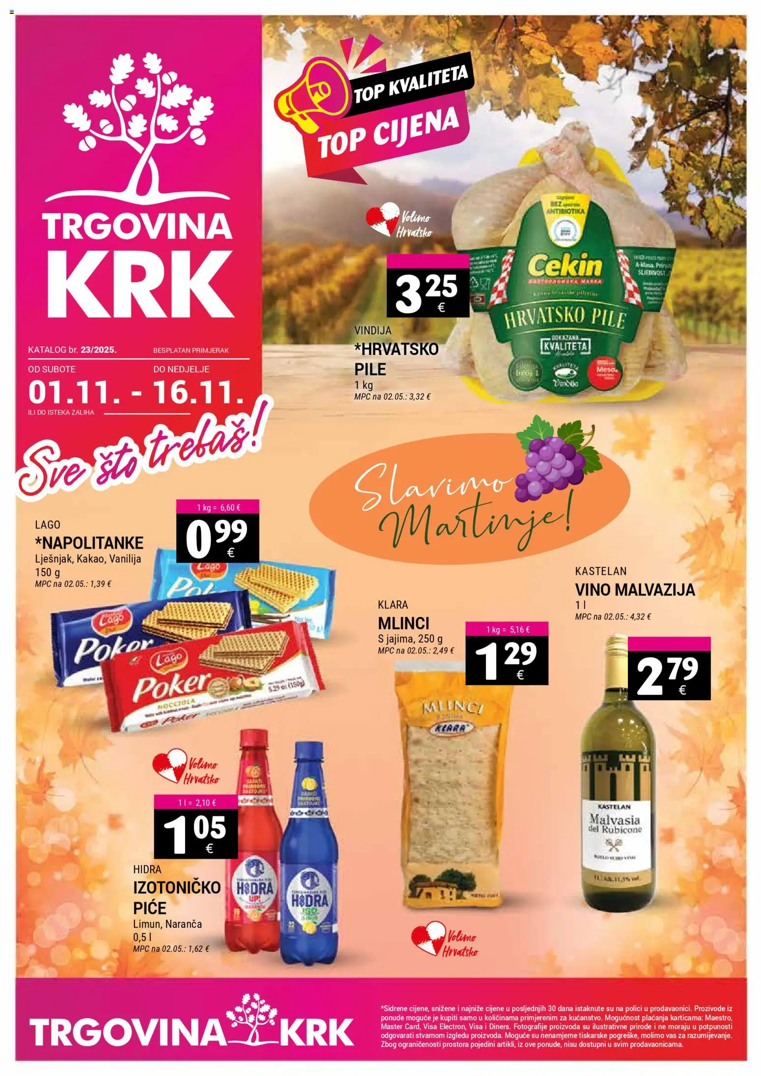 Pregled letka Katalog trgovine Trgovina Krk vrijedi od 01.11.2025