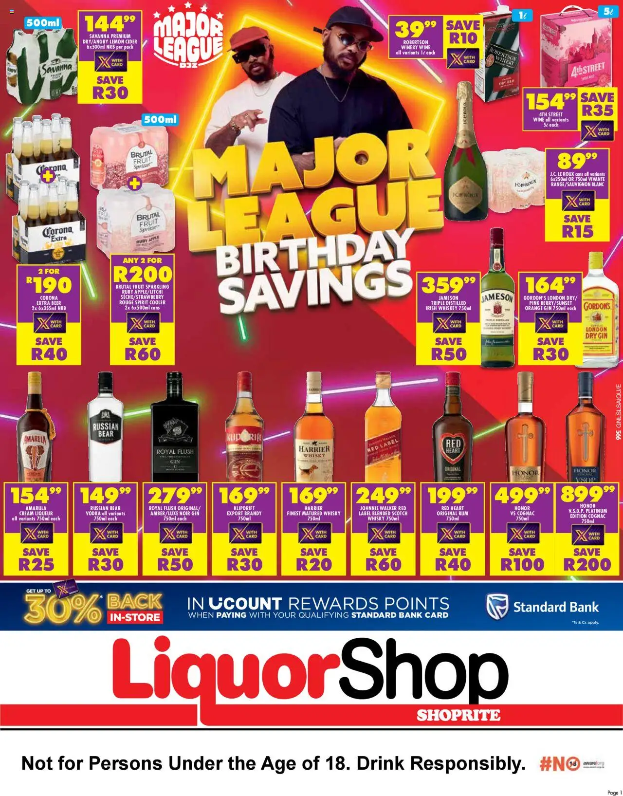 Shoprite Gauteng - Shoprite LiquorShop Major Deals 24/07 - 10/08/2025 >> Catalogue