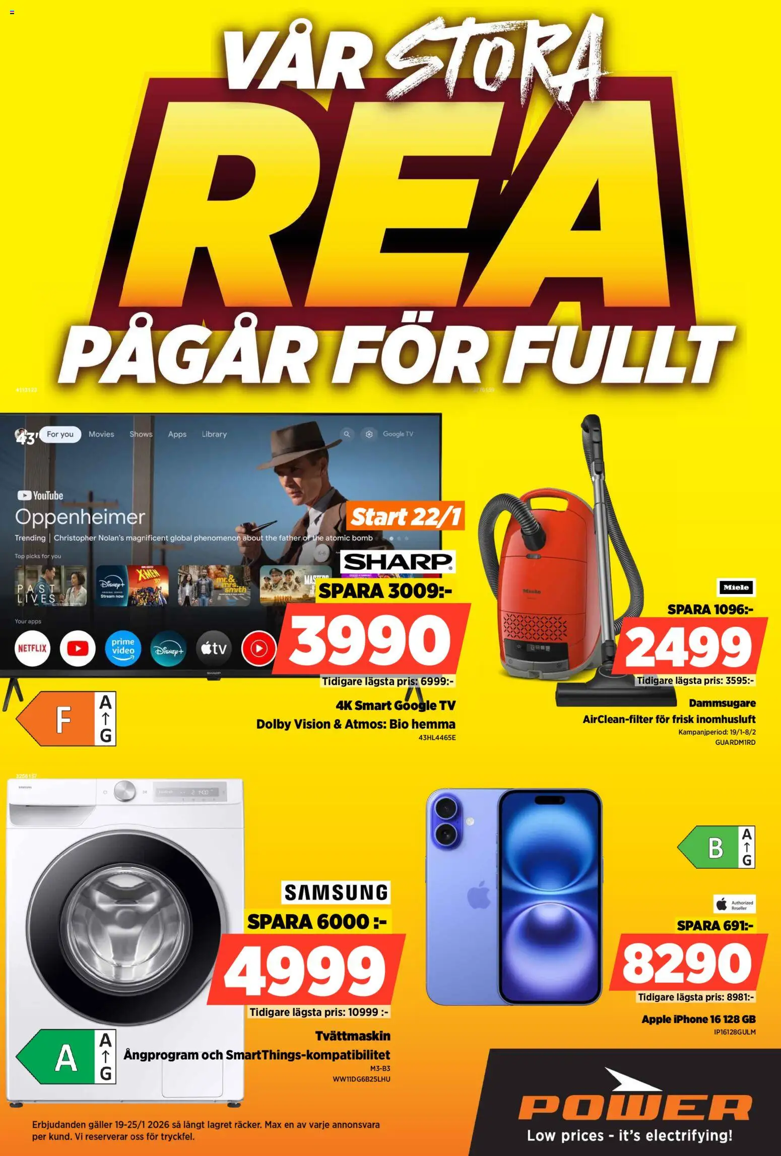 Förhandsgranska reklamblad Aktuella reklamblad Power från butik Power gäller från 19/01/2026