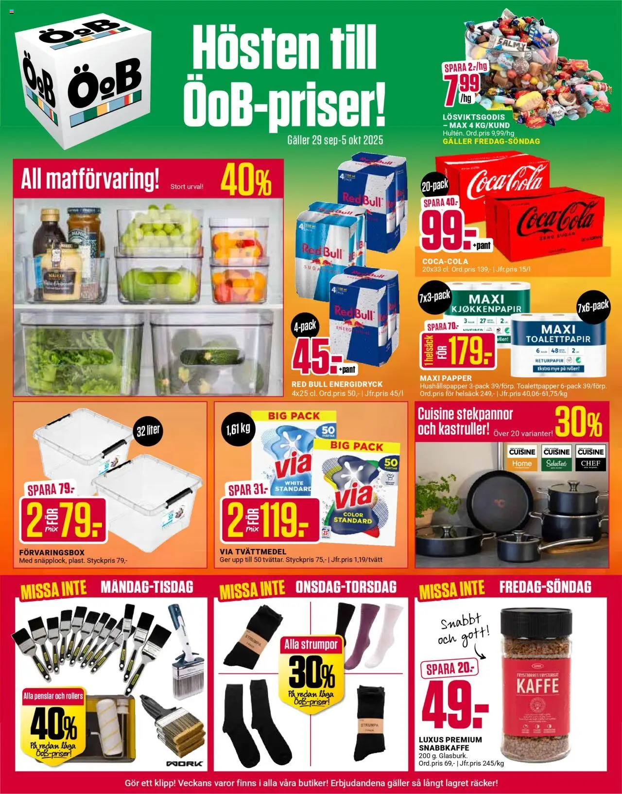 Aktuella reklamblad ÖoB är giltig 29/09 2025 > Veckans Erbjudanden gäller från 29/09/2025 till 05/10/2025 sidnummer 1