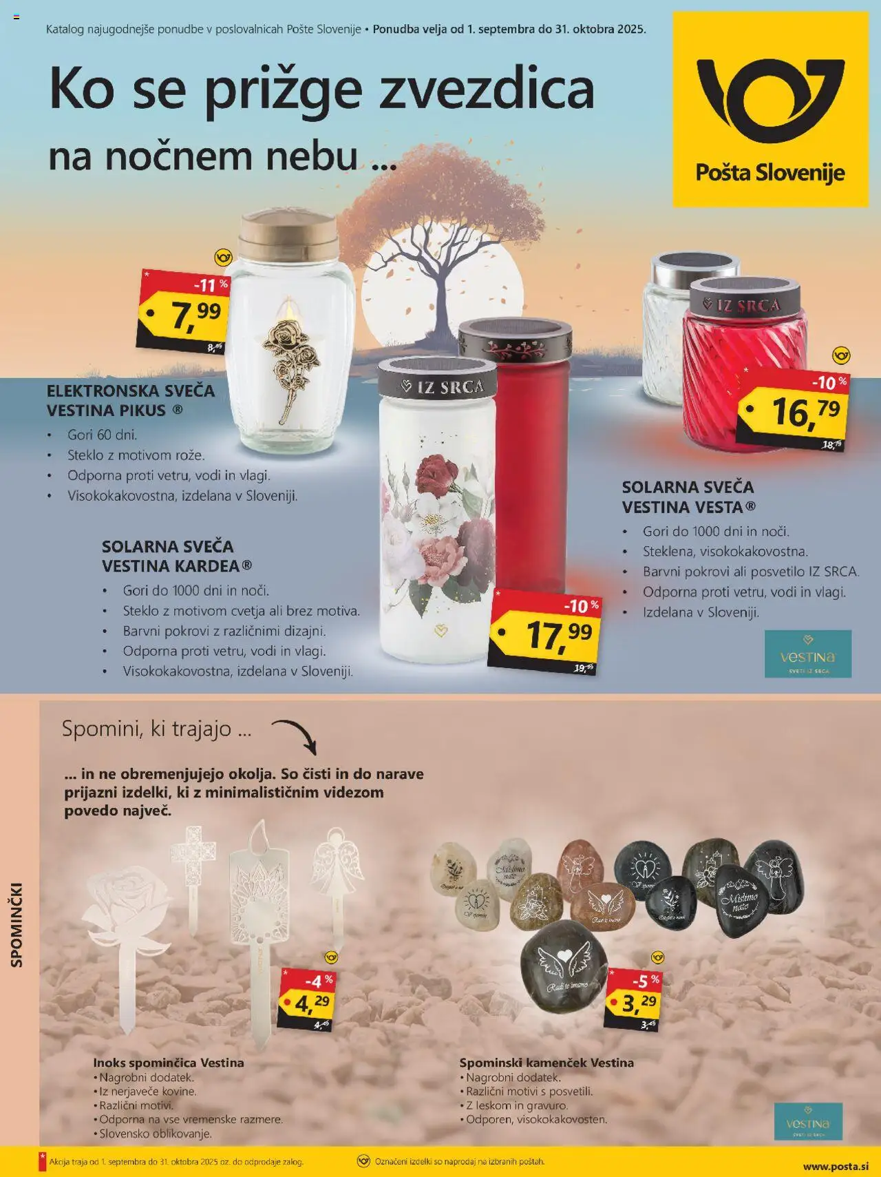 Pošta Slovenije Katalog od 01.09.2025 - aktualna ponudba - stran 1