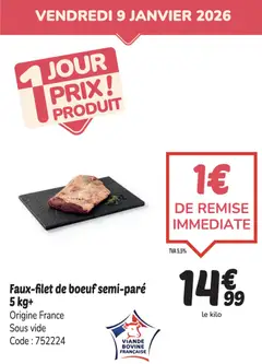 Prévisualisation de PROMO faux-filet FR du magasin Promocash formulaire valide 09/01/2026