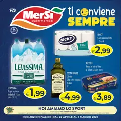 Anteprima dell'opuscolo MerSi Supermercati volantino dal negozio MerSi Supermercati valido da 22/04/2026