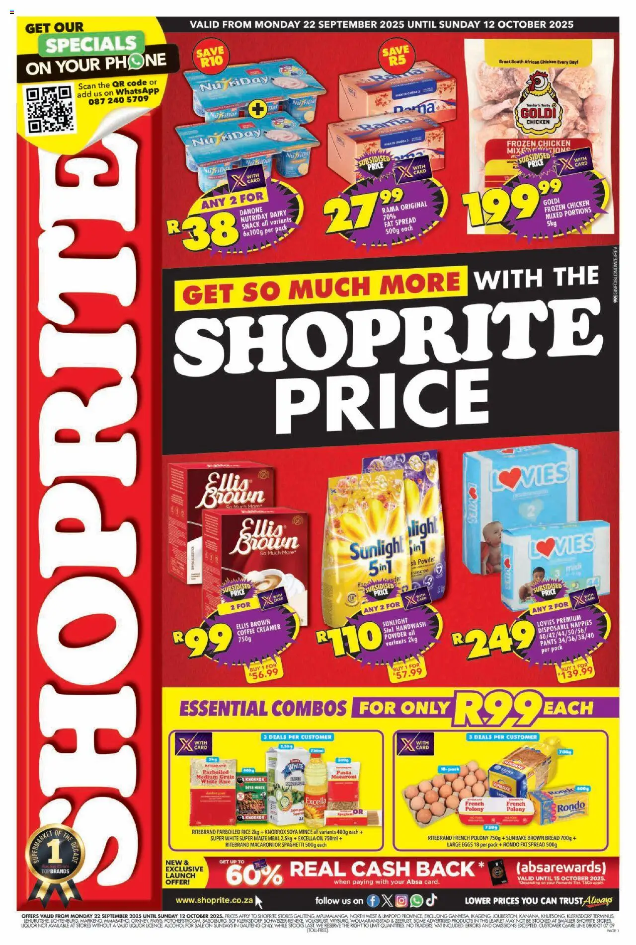 Shoprite Gauteng - Shoprite Price 22/09 - 12/10/2025 >> Catalogue