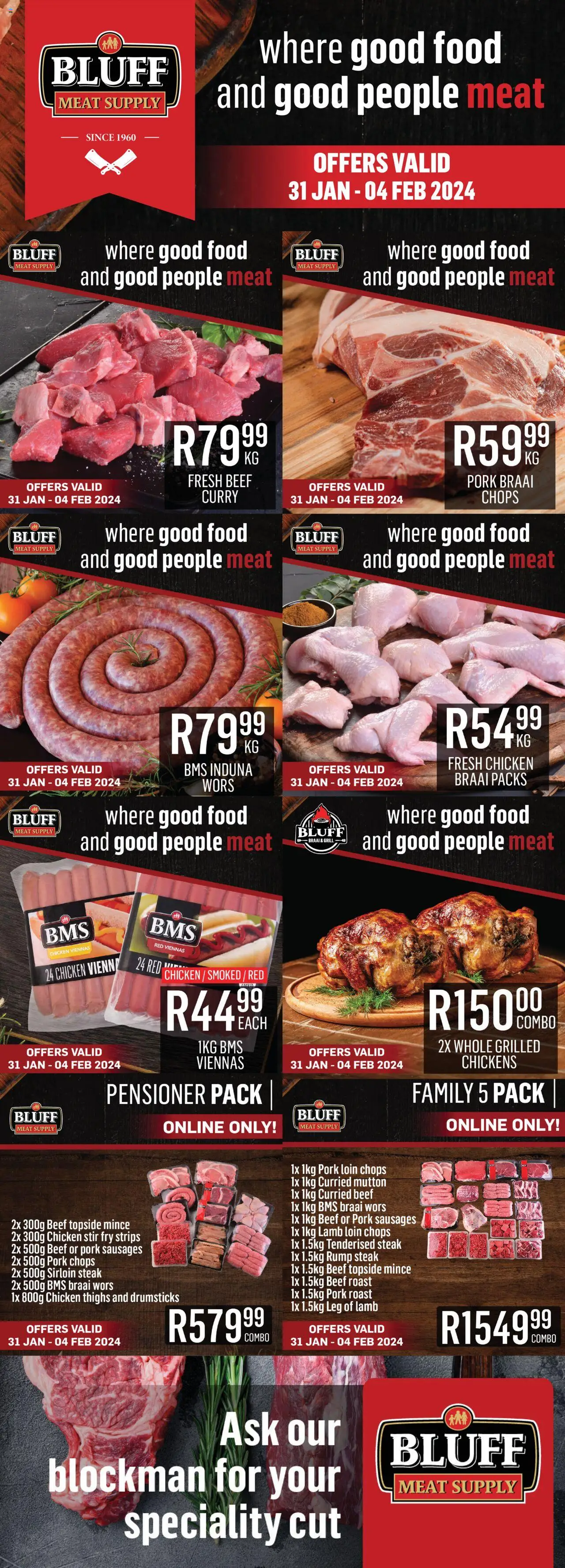 Bluff Meat Supply Weekly Specials from 31/01 - 04/02/2025 > Promotions