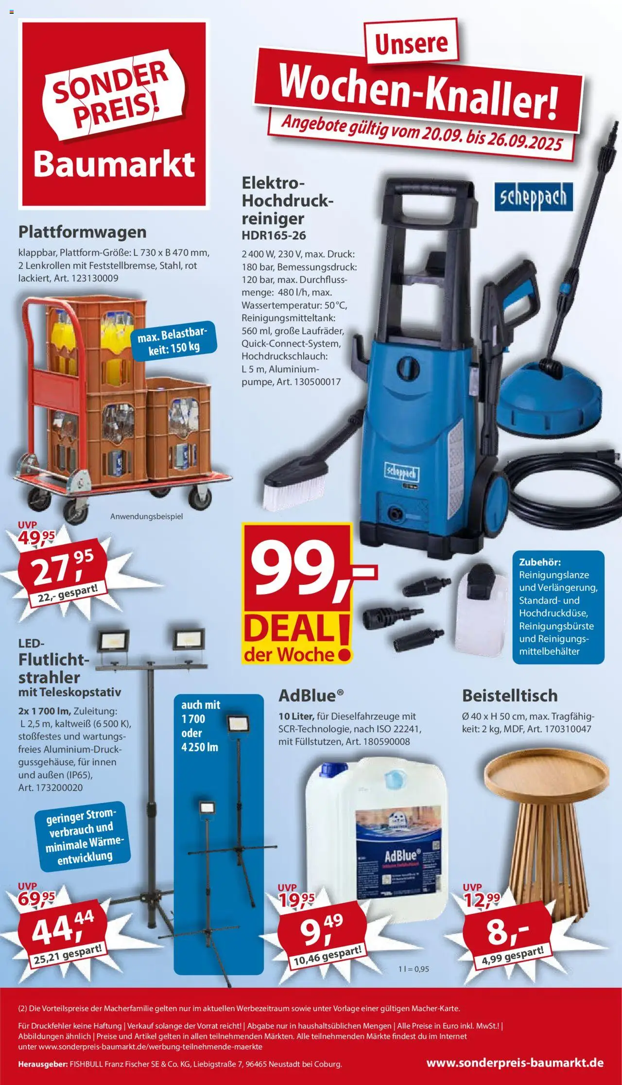 Sonderpreis Baumarkt Prospekt (vom 20.09.2025 - 26.09.2025)