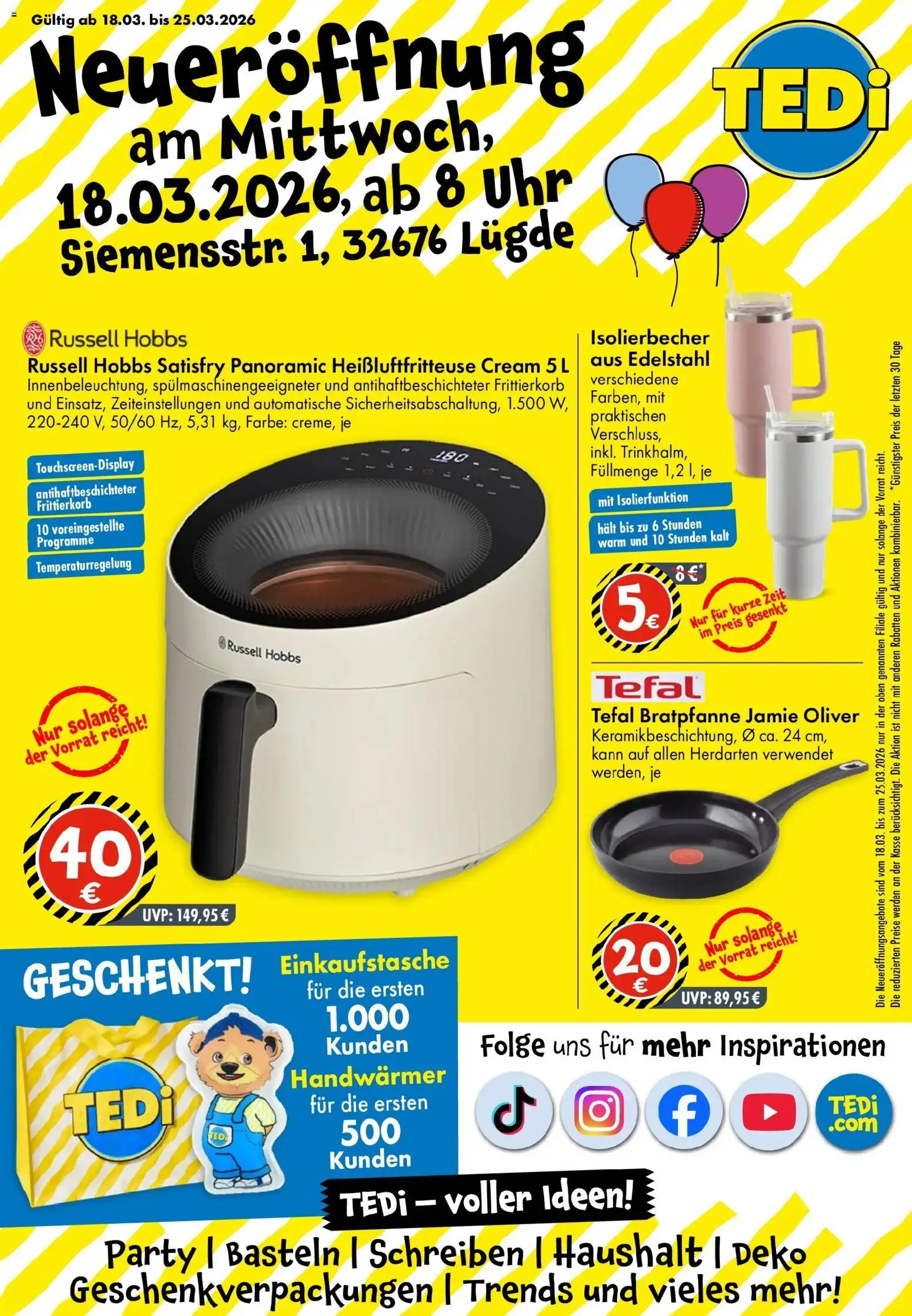 Vorschau von dem Prospekt des Geschäftes TEDi, gültig ab dem 13.03.2026