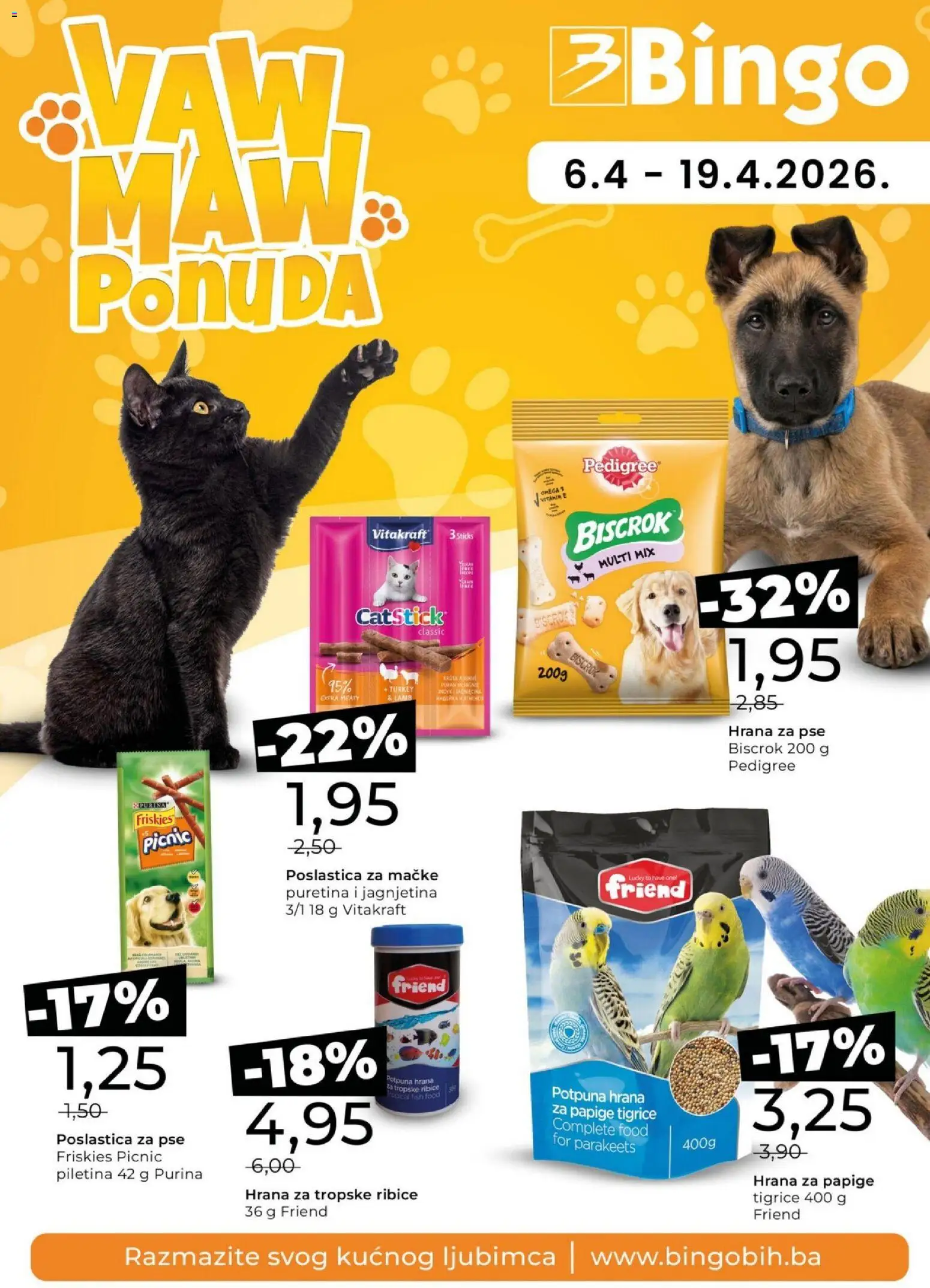 Pregled letka Bingo Vaw Maw ponuda trgovine Bingo vrijedi od 06.04.2026