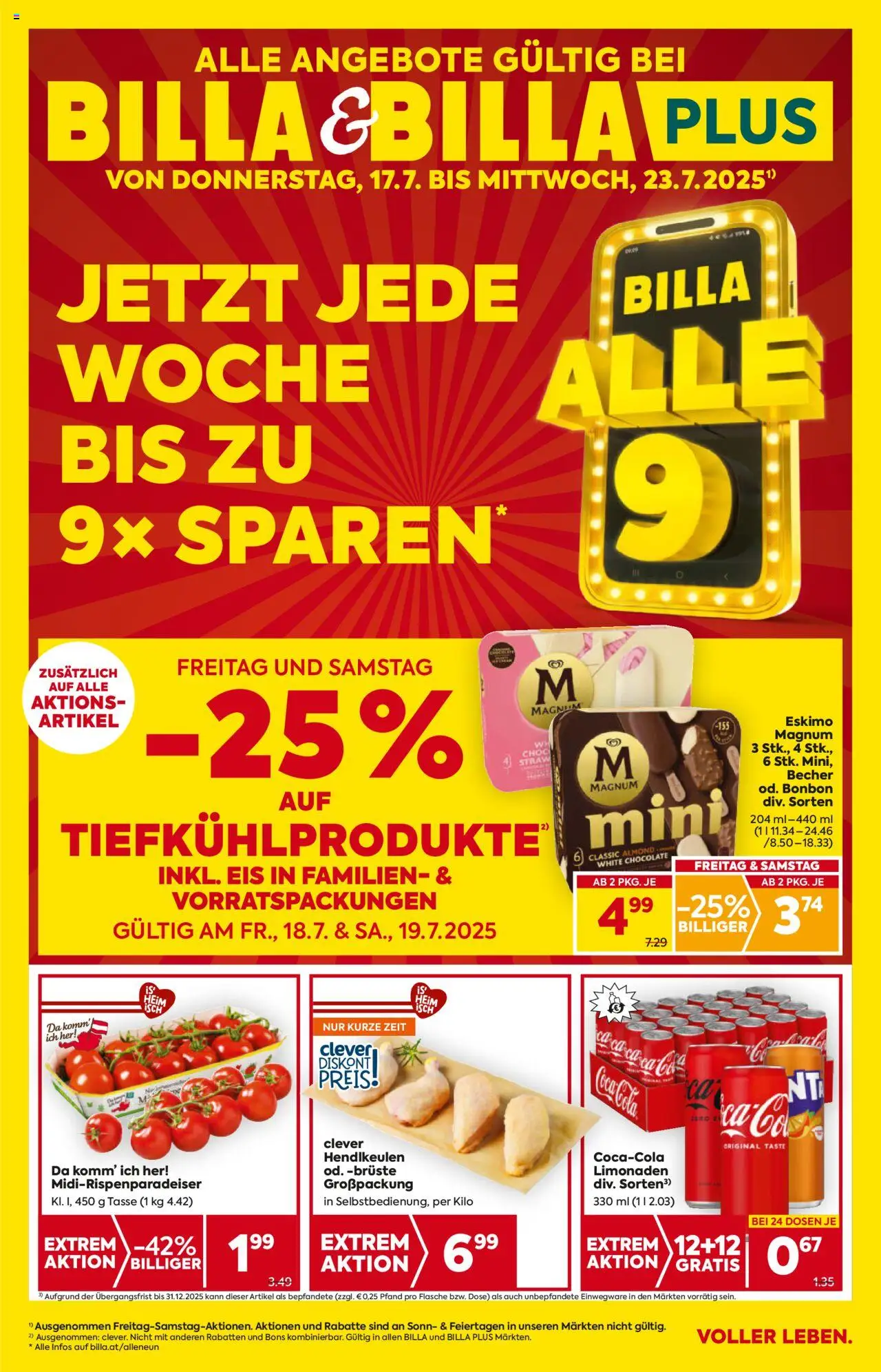  BILLA Flugblatt ab 17.07.2025 vorschau >> Wien - Seite 1