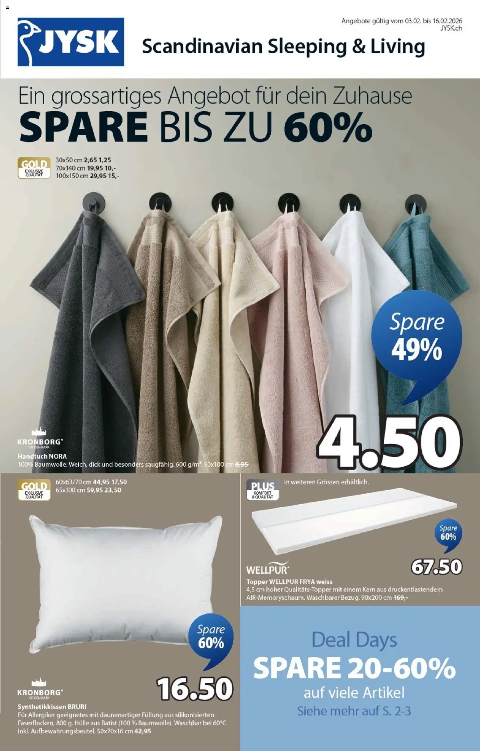 Vorschau des Merkblatts Aktionen vom Shop JYSK gültig von 03.02.2026 bis 16.02.2026