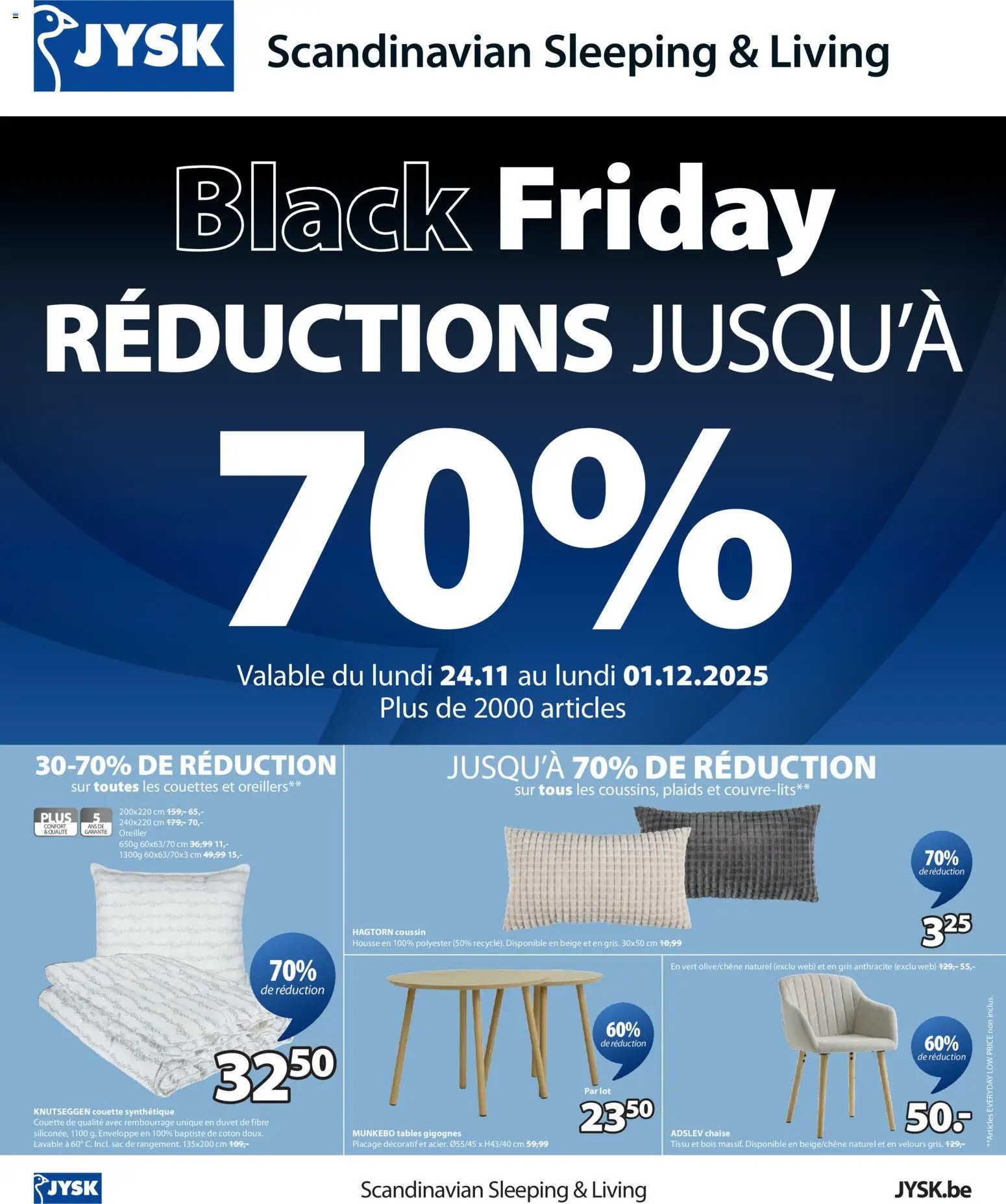 Voorbeeld van Black Friday van winkel JYSK geldig vanaf 24/11/2025