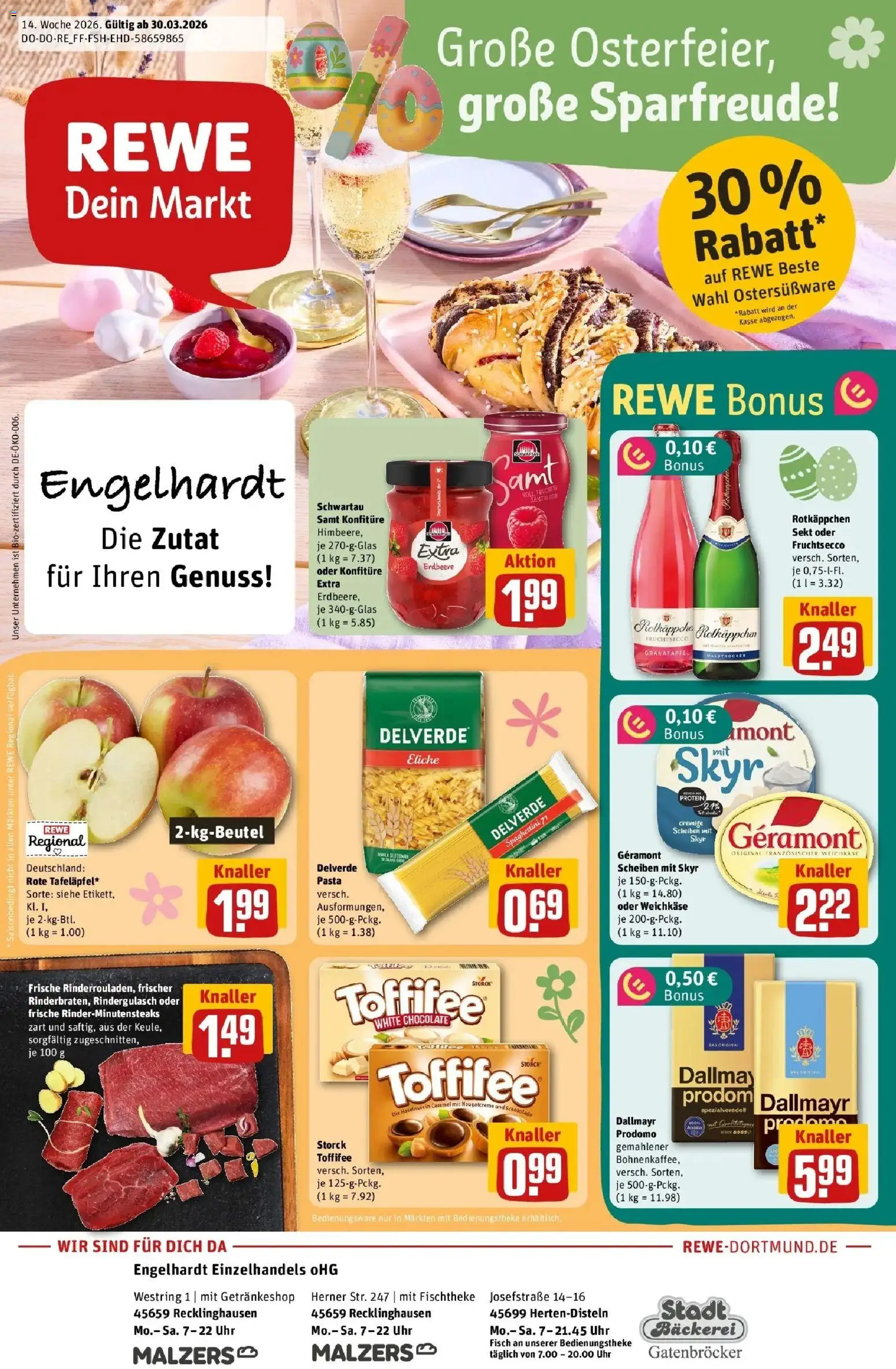Vorschau von dem Prospekt des Geschäftes Rewe, gültig ab dem 30.03.2026