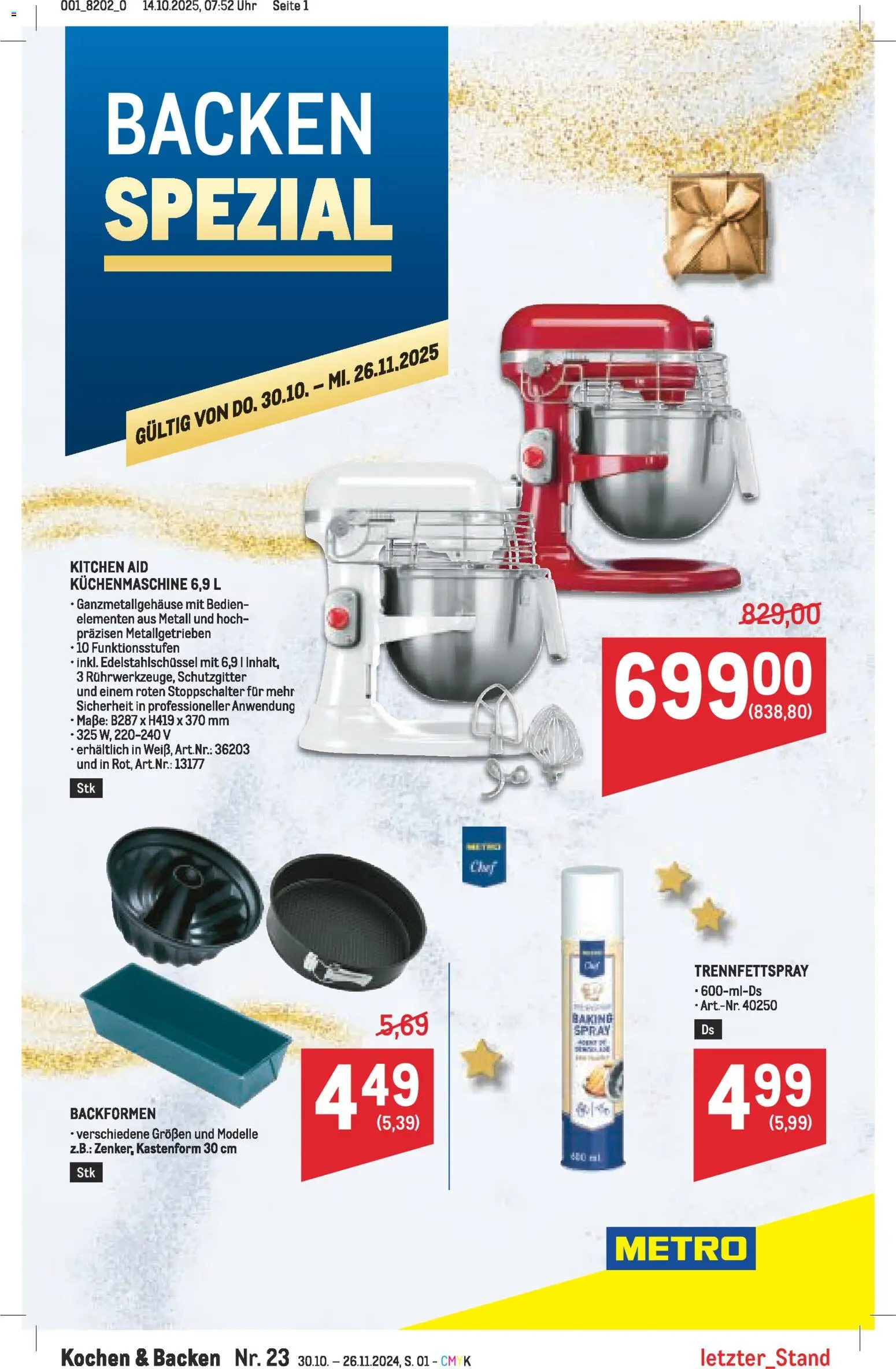  Metro Backen Spezial ab (30.10.2025 - 26.11.2025) - Seite 1