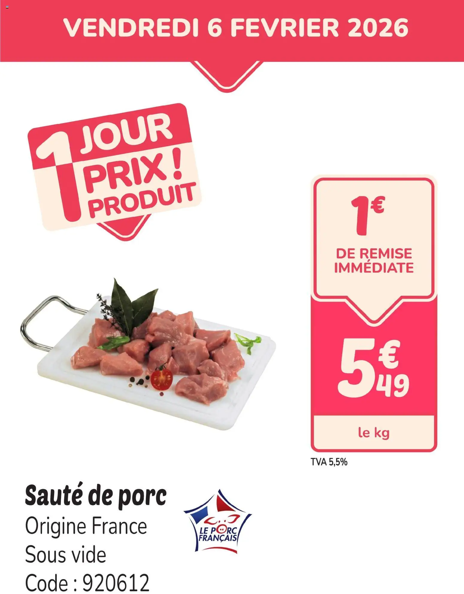 Prévisualisation de PROMO porc du magasin Promocash formulaire valide 06/02/2026