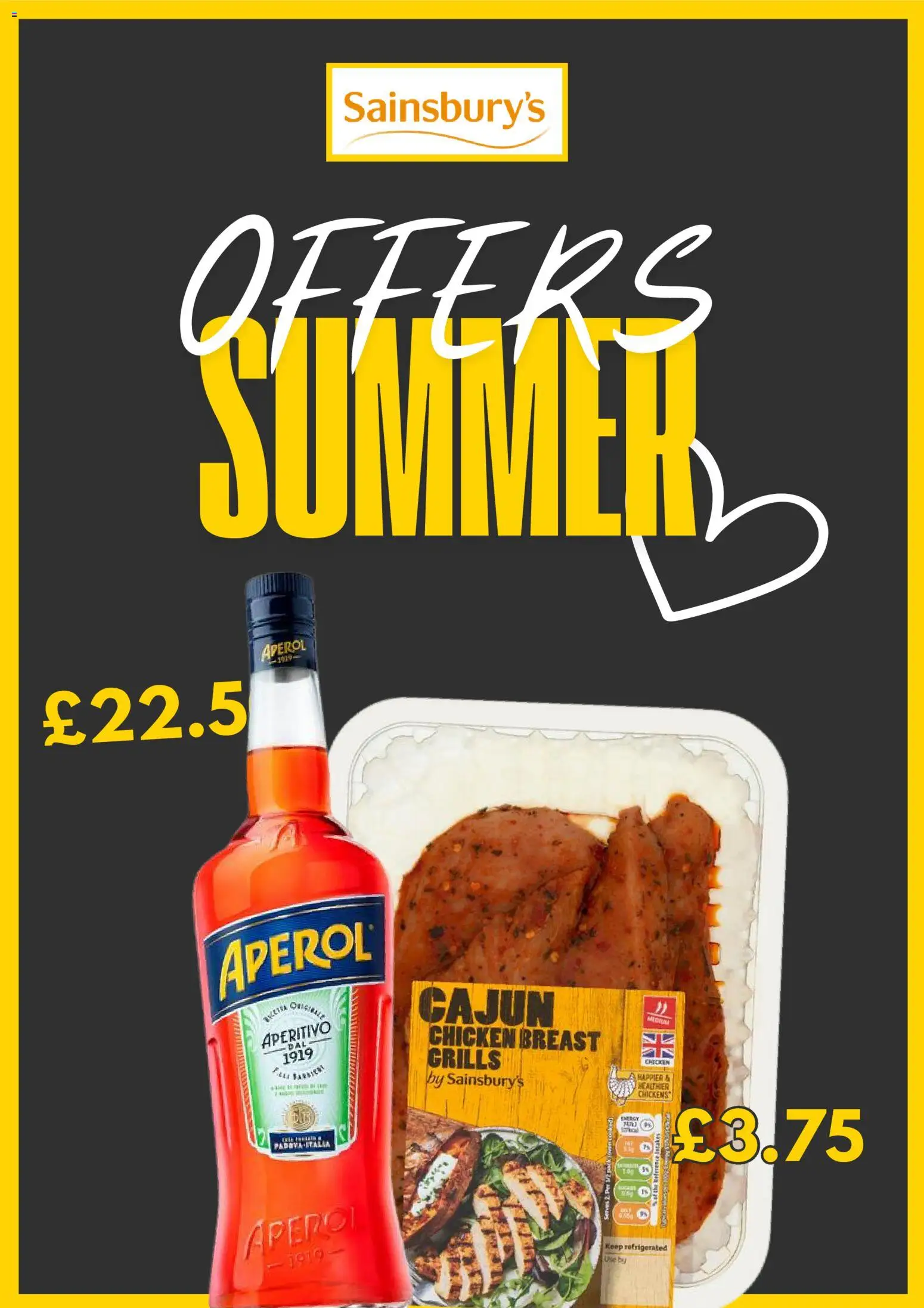 Preview of Sainsbury's Sainsbury's - Weekly offers valid from 14/04/2026 - Chicken, Aperol, Chicken breast