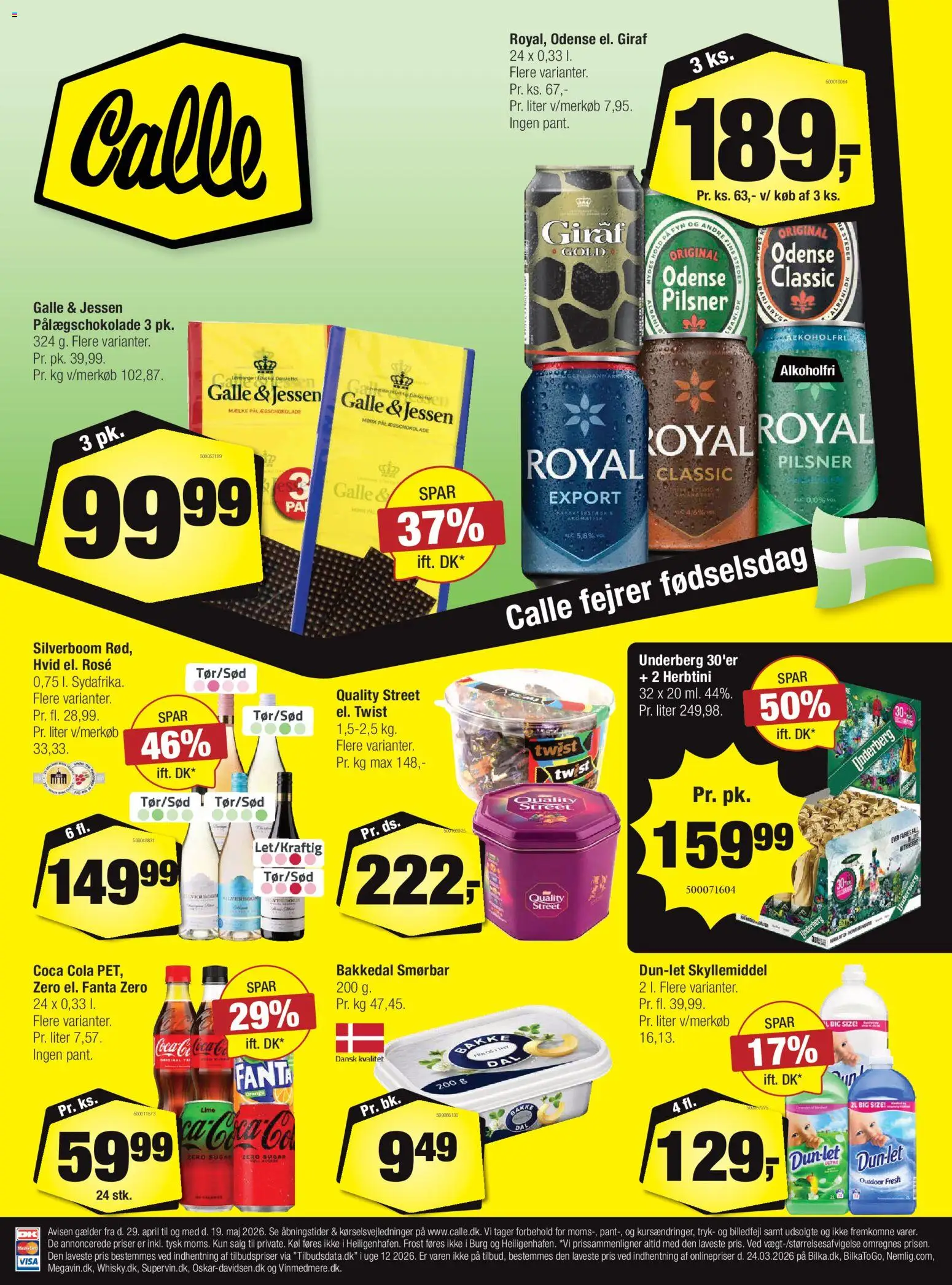 Eksempel på tilbudsavis Calle - Tilbudsavis fra butik Calle gyldig fra 29/04/2026