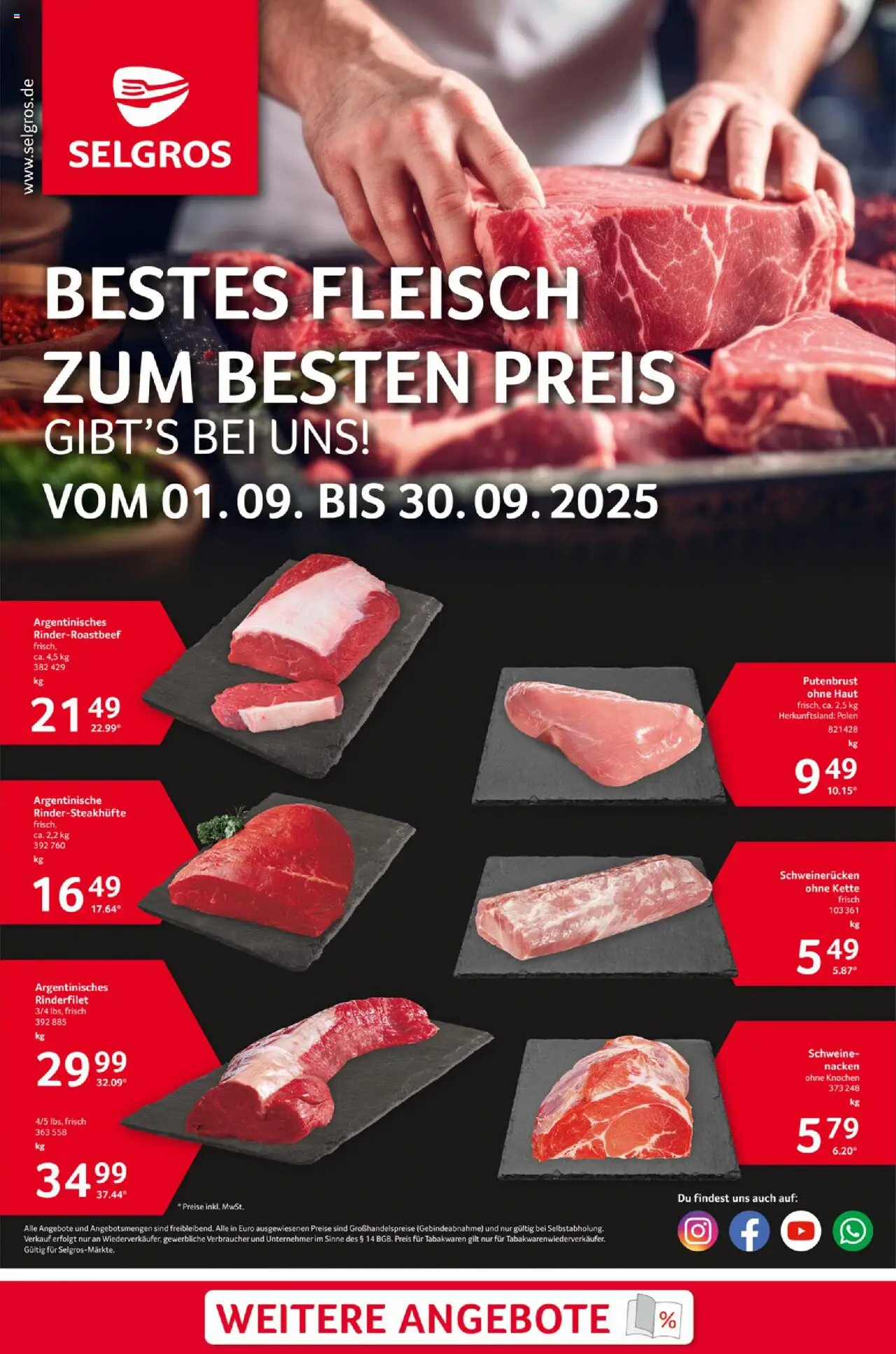 Selgros Bestes Fleisch (vom 01.09.2025 - 30.09.2025)