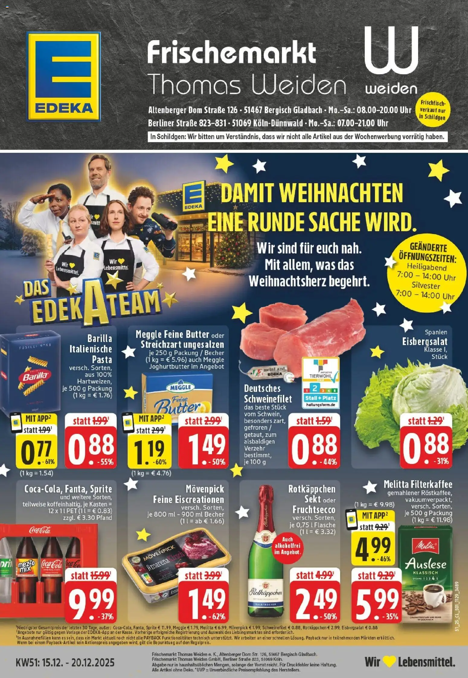 Vorschau von dem Prospekt des Geschäftes Edeka, gültig ab dem 15.12.2025