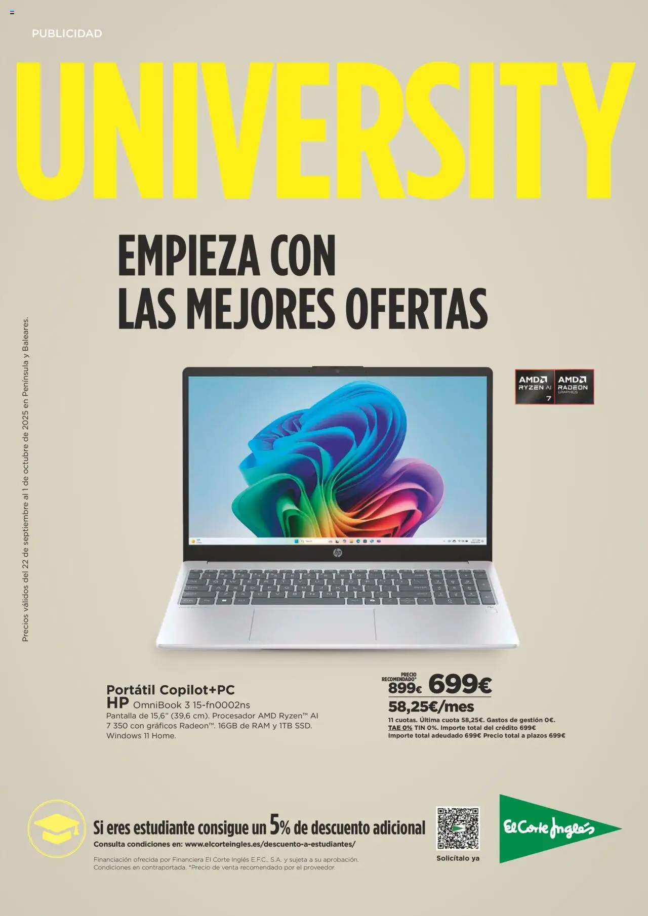 El Corte Inglés Ofertas 22/09 - 01/10/2025 (folleto)