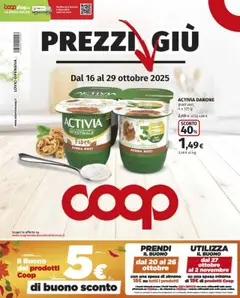Anteprima dell'opuscolo Volantino Milano dal negozio COOP valido da 16/10/2025