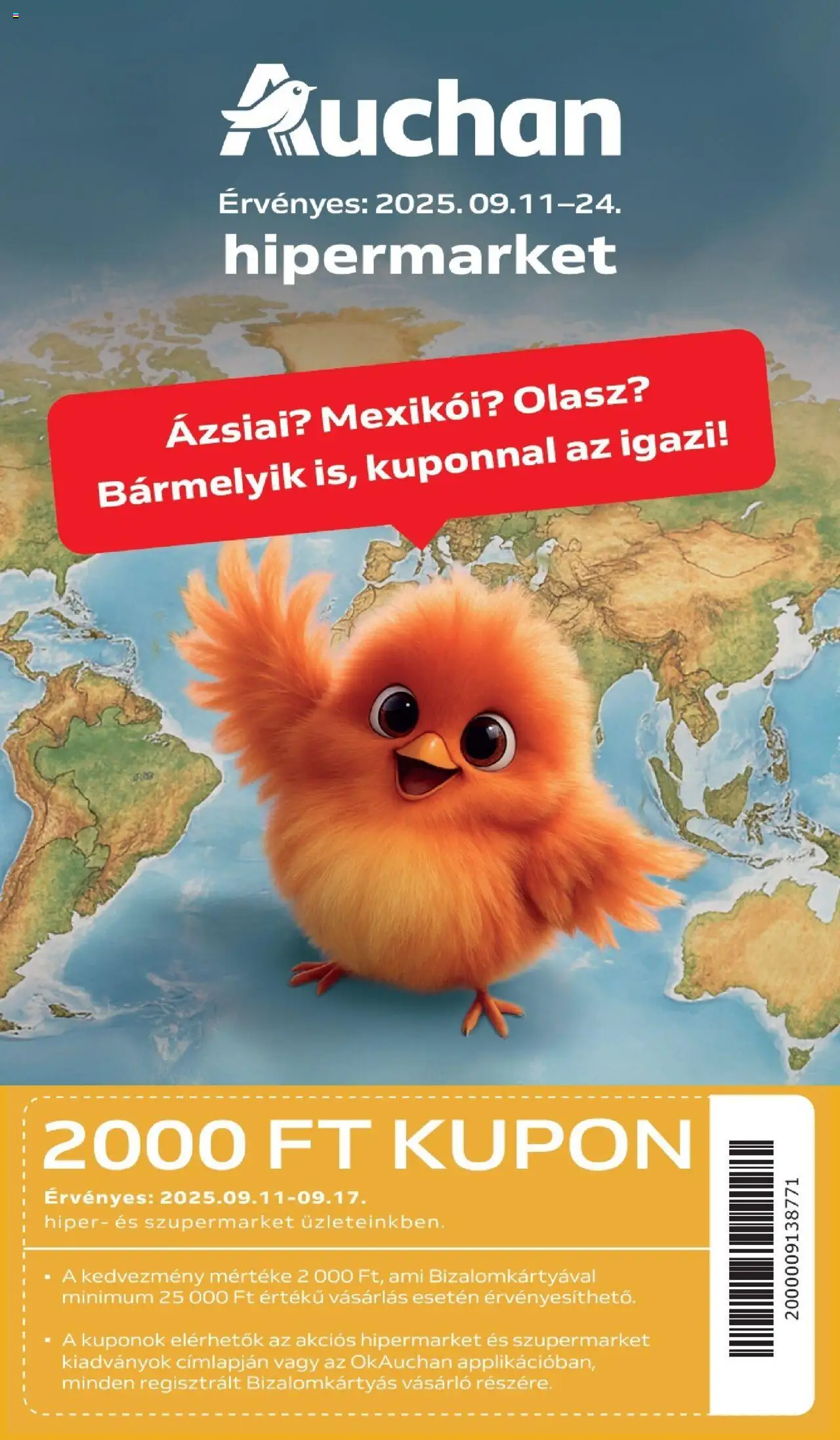 Auchan aktuális szórólap, érvényes 2025.09.11.-től - 1 oldal