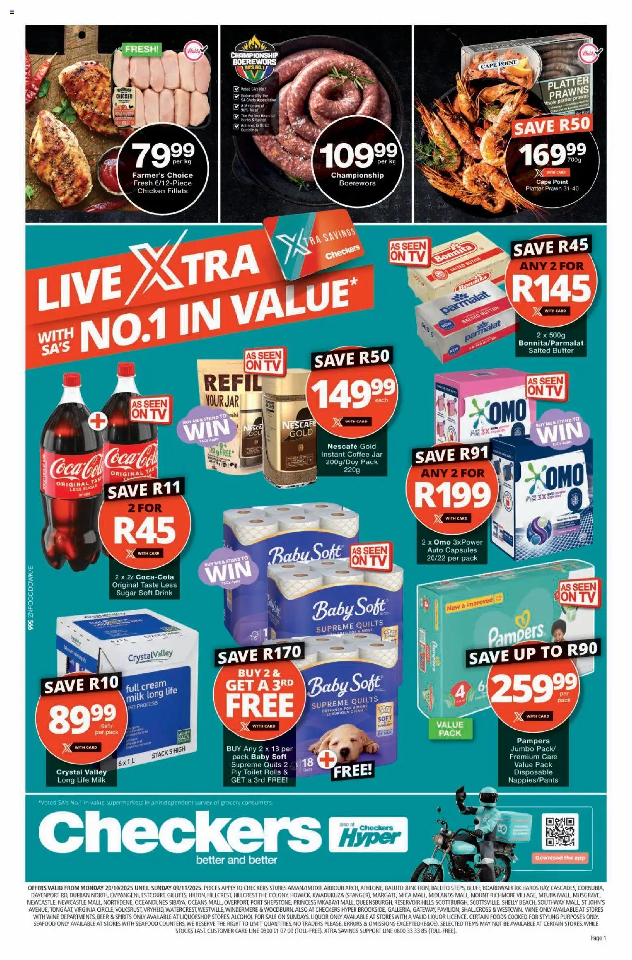 Checkers Kwazulu Natal - October Month-End Promotion 20/10 - 09/11/2025 >> Catalogue