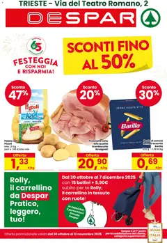 Anteprima dell'opuscolo Volantino Trieste dal negozio Despar valido da 30/10/2025