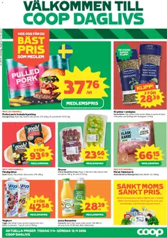 Förhandsgranska reklamblad Coop Daglivs erbjudanden från butik Coop Daglivs gäller från 07/04/2026