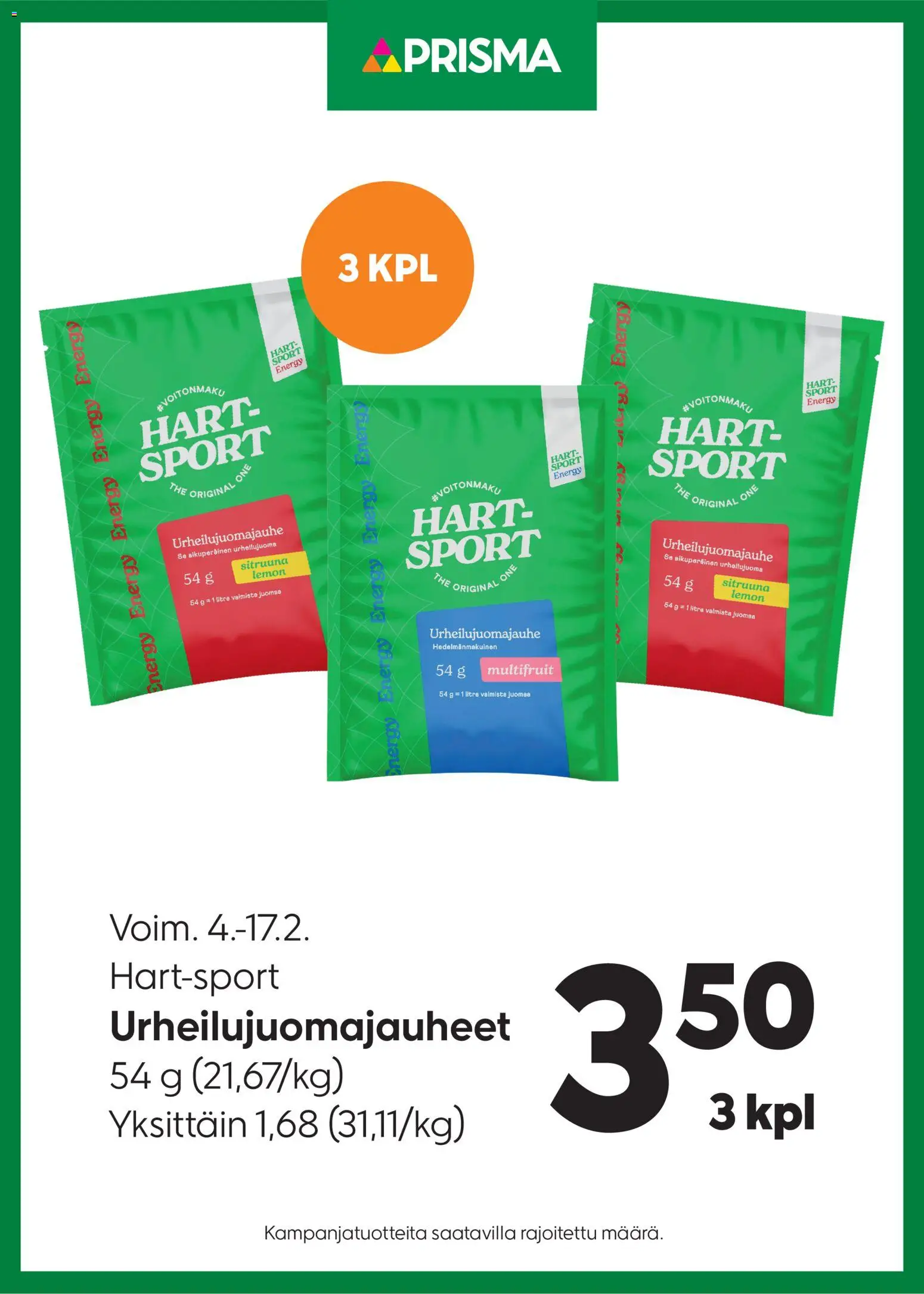 Kaupan Prisma Tarjoukset esikatselu, voimassa 04/02/2026