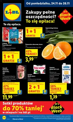 Pogląd gazetki "Black Friday" ze sklepu Lidl ważnej od 24.11.2025