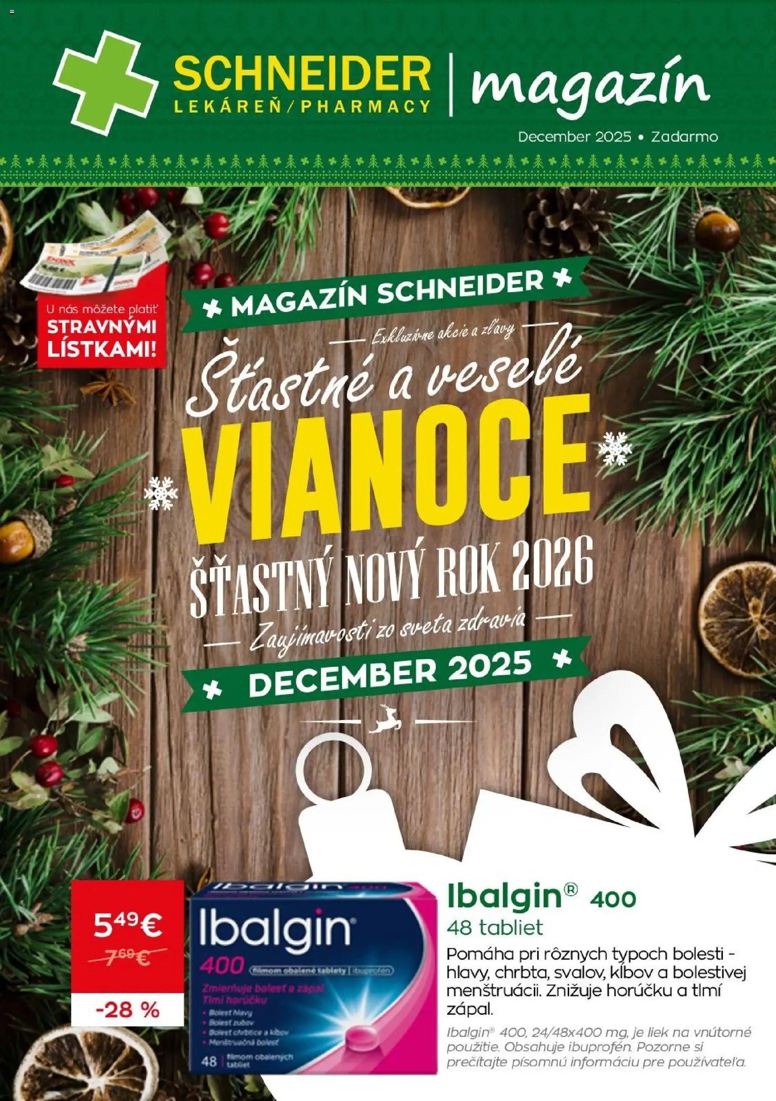 Náhľad Schneider lekáreň letáku platného od 01.12.2025