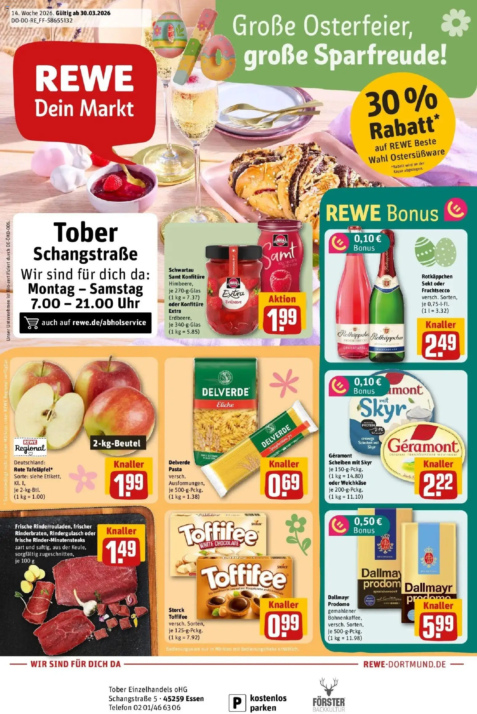Vorschau von dem Prospekt des Geschäftes Rewe, gültig ab dem 30.03.2026