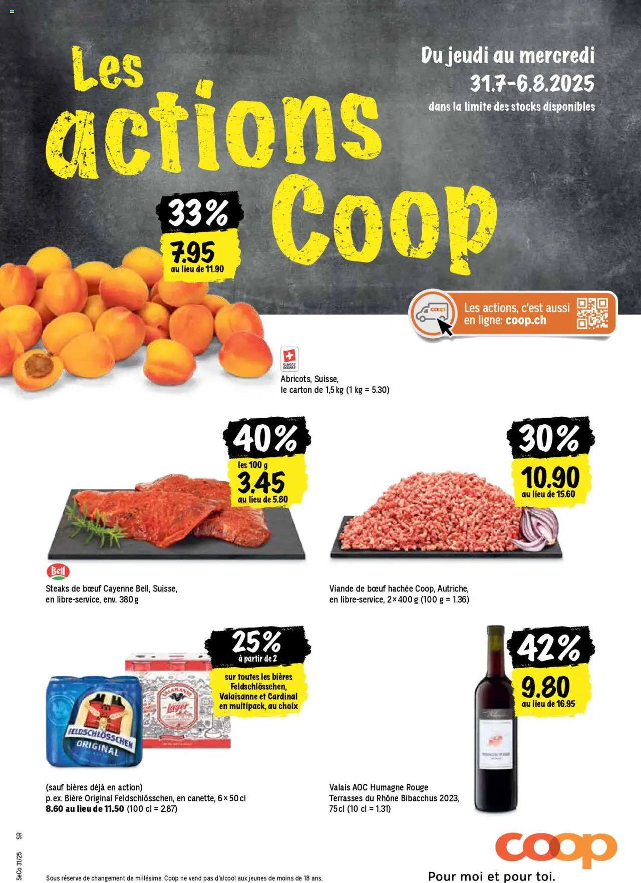 Coop Les actions de la semaine ab 31.07.2025 - Nächste woche - Seitennummer 1