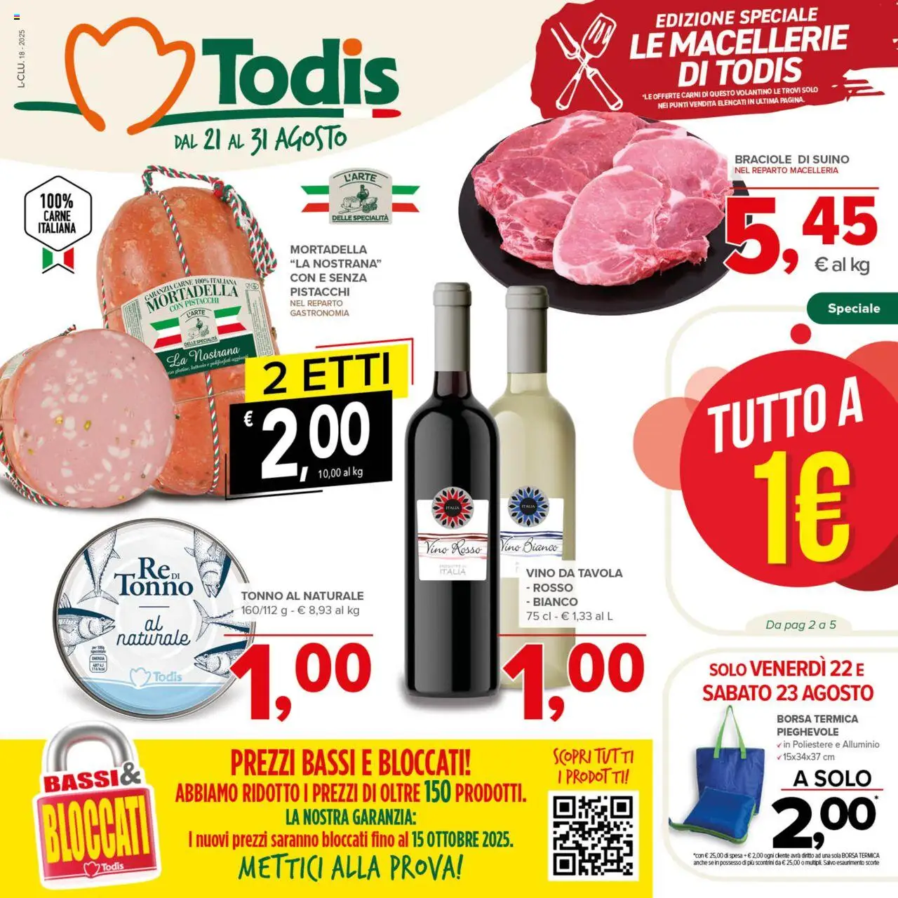 Volantino Todis valido da 21/08/2025 numero di pagina 1