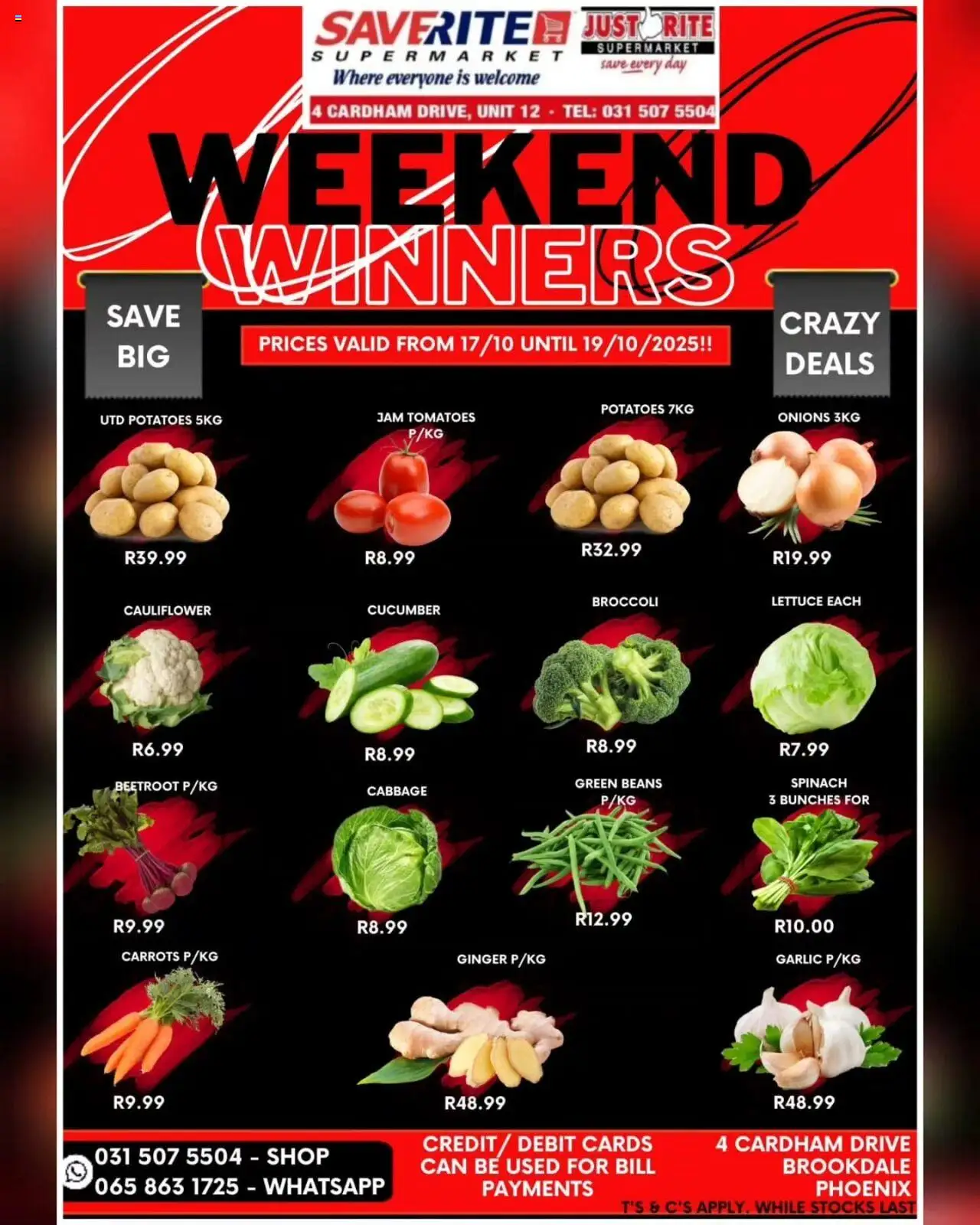 Saverite Weekend Winners from 17/10 - 19/10/2025 > Promotions