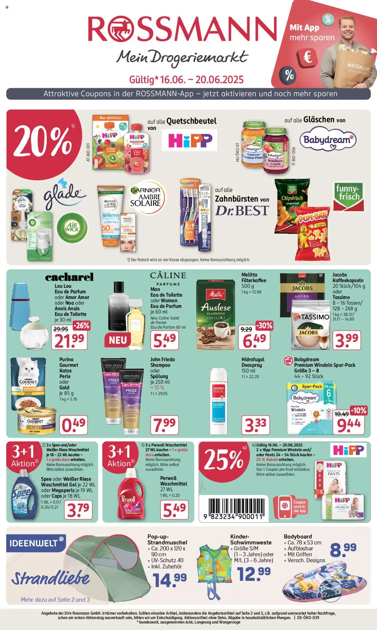 Rossmann Prospekt ab 16.06.2025 > Prospekt - Eau de Toilette, Shampoo, Spülung, Waschmittel, Deospray, Eau de Parfum, Perwoll, POM-BÄR