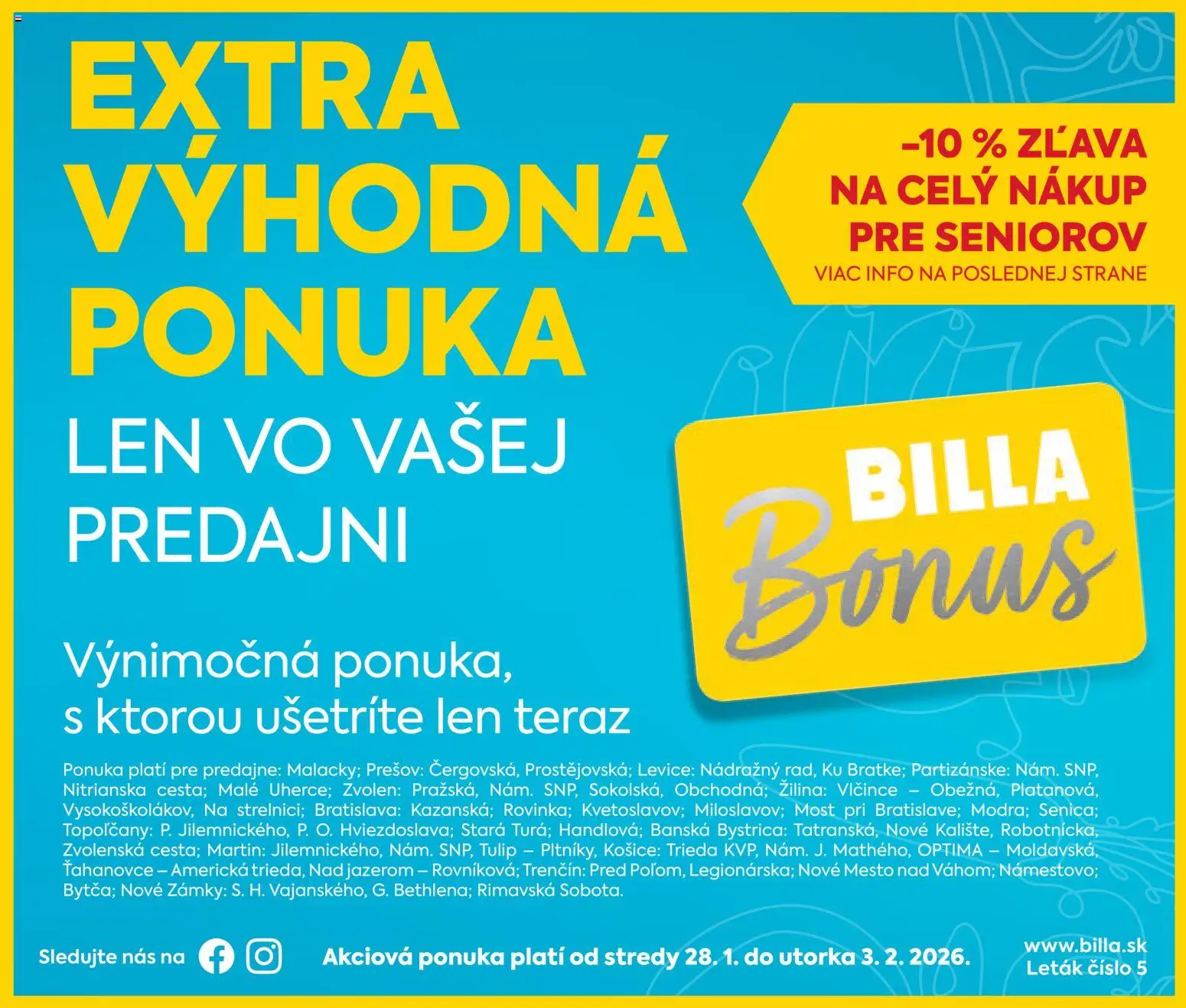 Náhľad Billa letáku platného od 28.01.2026