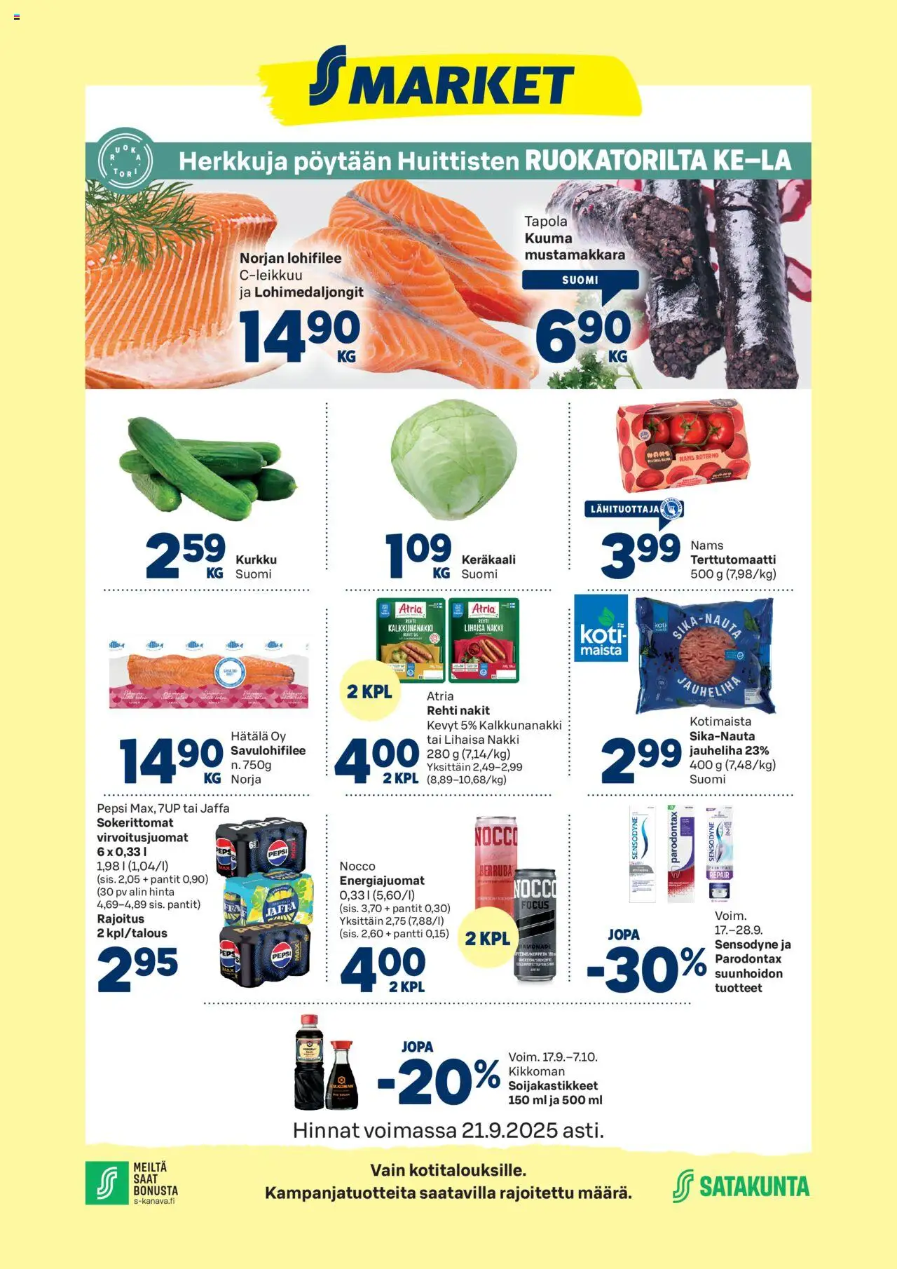 S-market-kaupan Huittinen voimassa 17/09/2025 - Sivulla 1