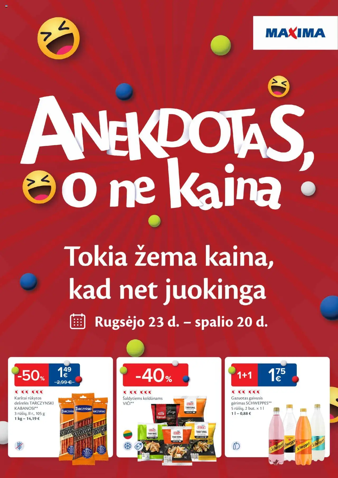 MAXIMA leidinys galioja nuo 2025.09.23 – puslapio numeris 1 - Dešrelės, Gaivusis gėrimas