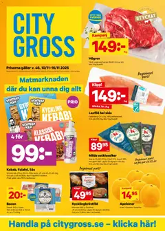 Förhandsgranska reklamblad Aktuella reklamblad City Gross från butik City Gross gäller från 10/11/2025