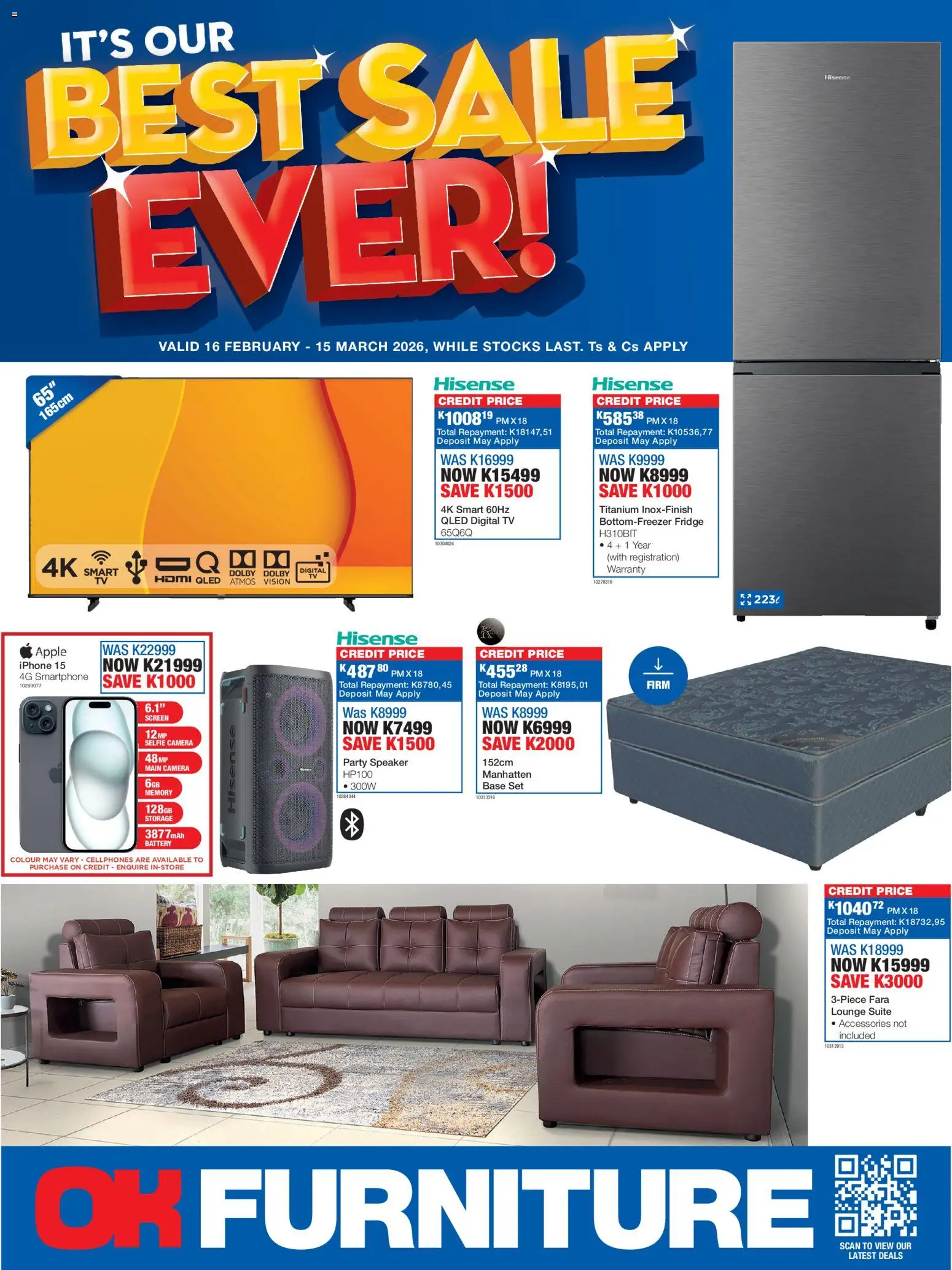 Preview of OK Furniture flyer valid from 16/02/2026