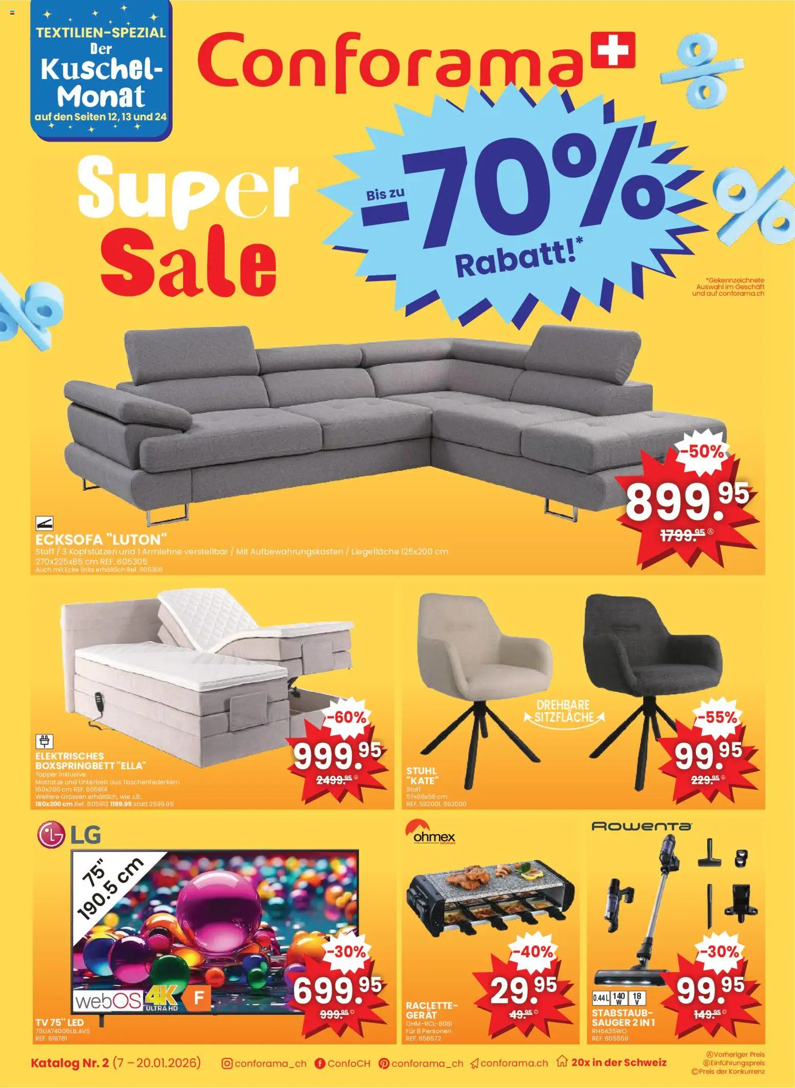 Vorschau des Merkblatts Aktionen vom Shop Conforama gültig von 07.01.2026 bis 20.01.2026