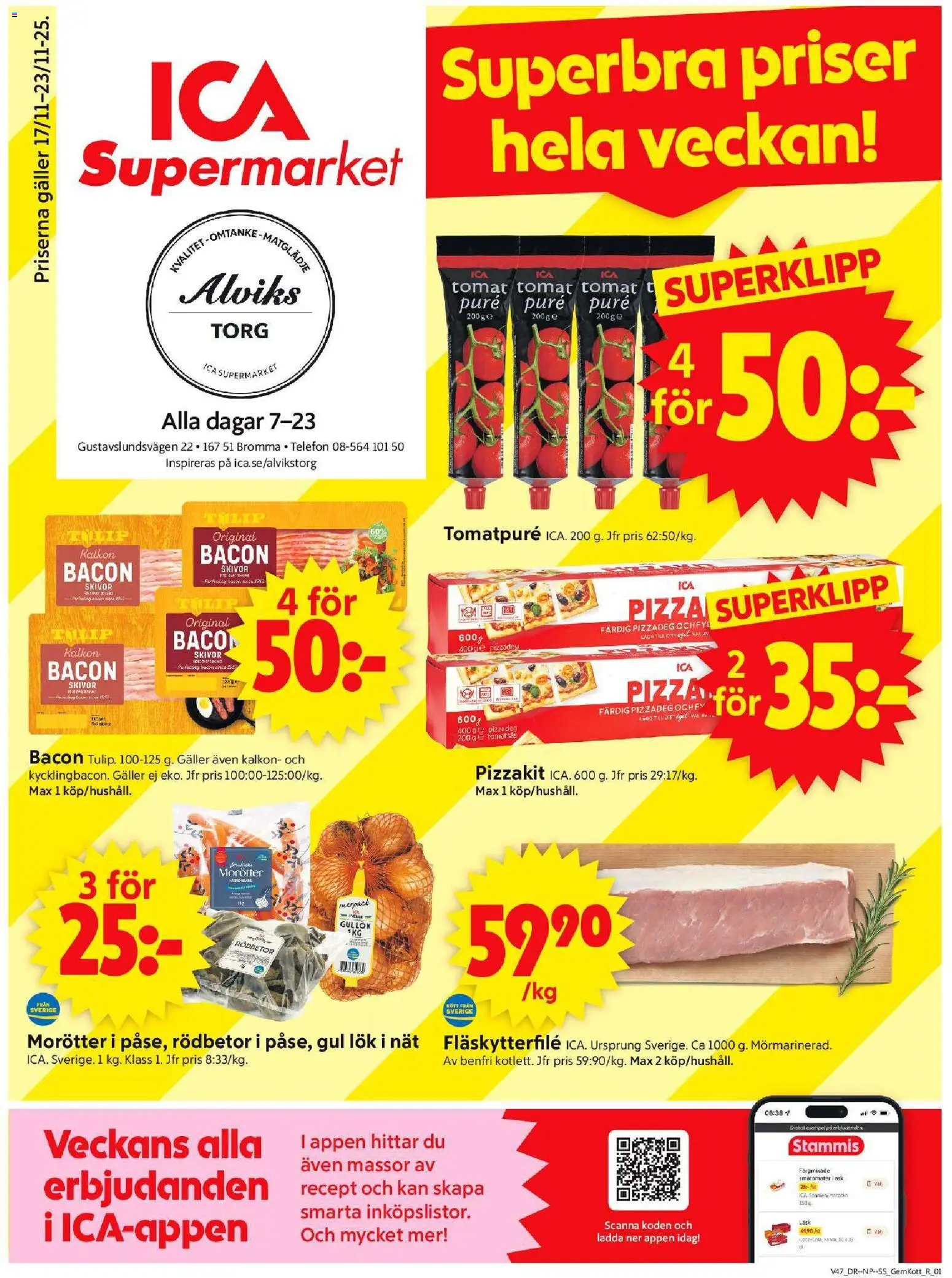 Förhandsgranska reklamblad Bromma från butik ICA Supermarket gäller från 17/11/2025